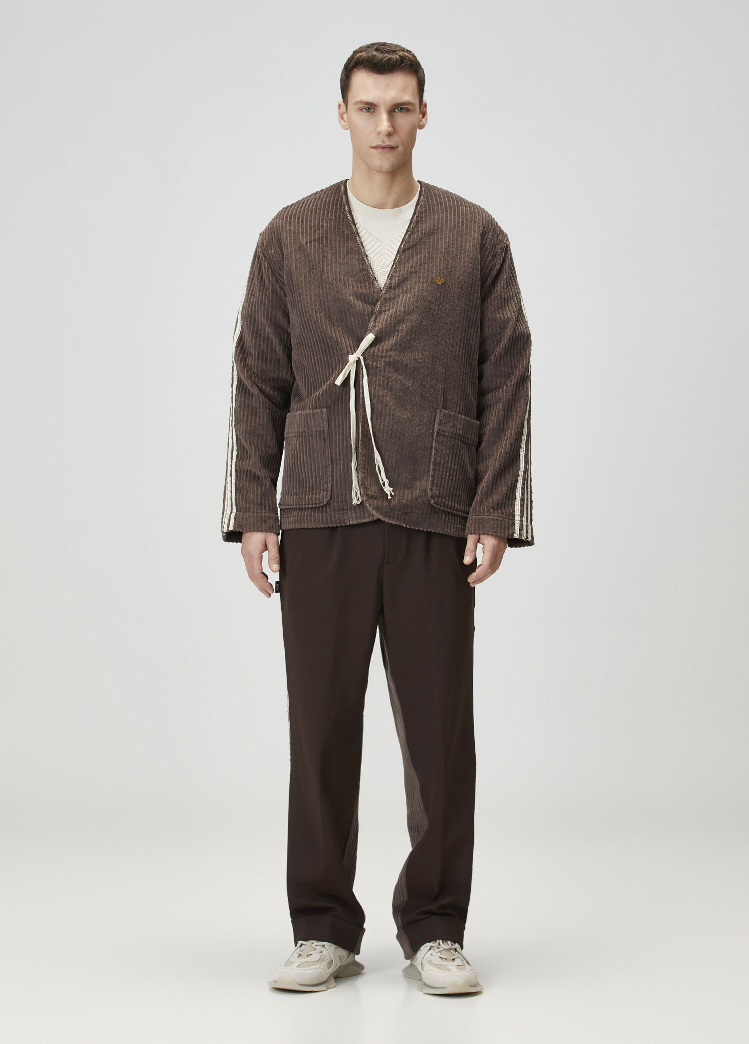 Adidas - Clot By Edison Chen Koyu Kahverengi Kadife Ceket - Koyu