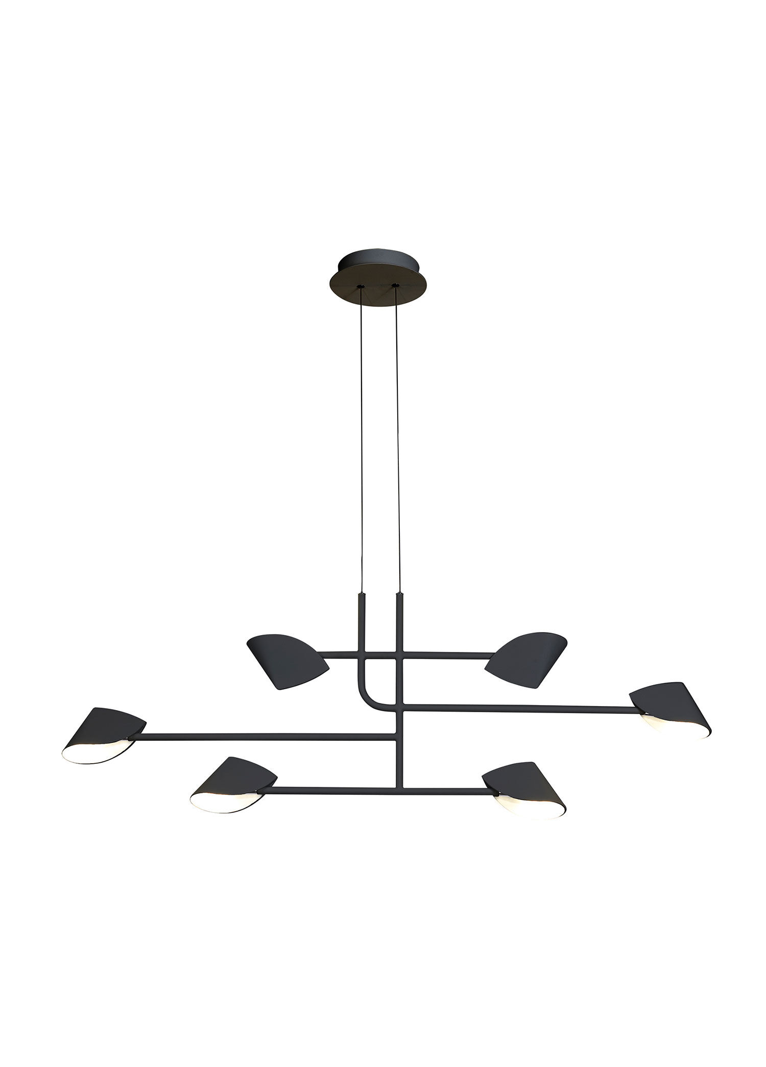 Capuccina 6L Siyah Alüminyum Modern Avize