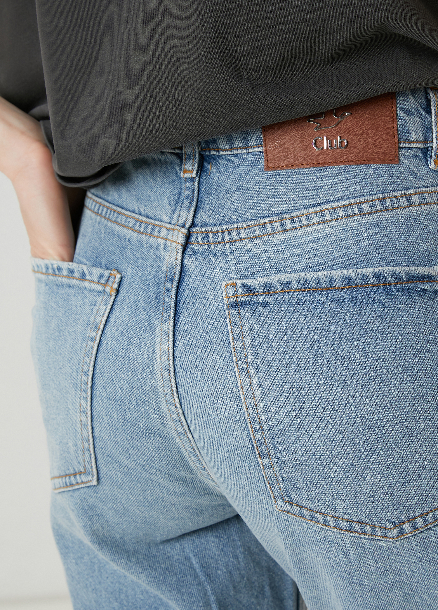 Mavi Taşlı Slouchy Jean Pantolon_6