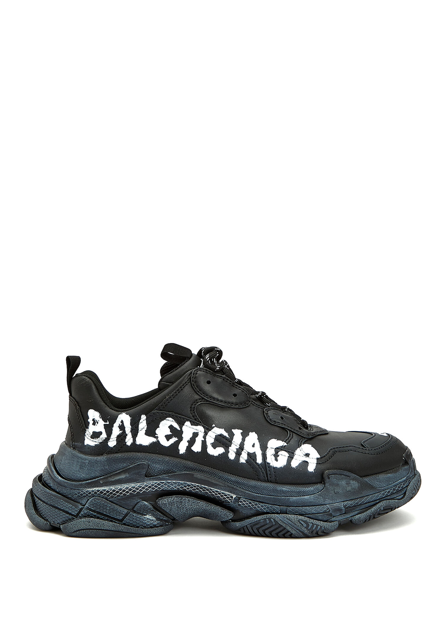 Balenciaga - Triple S Siyah Erkek Sneaker - Siyah