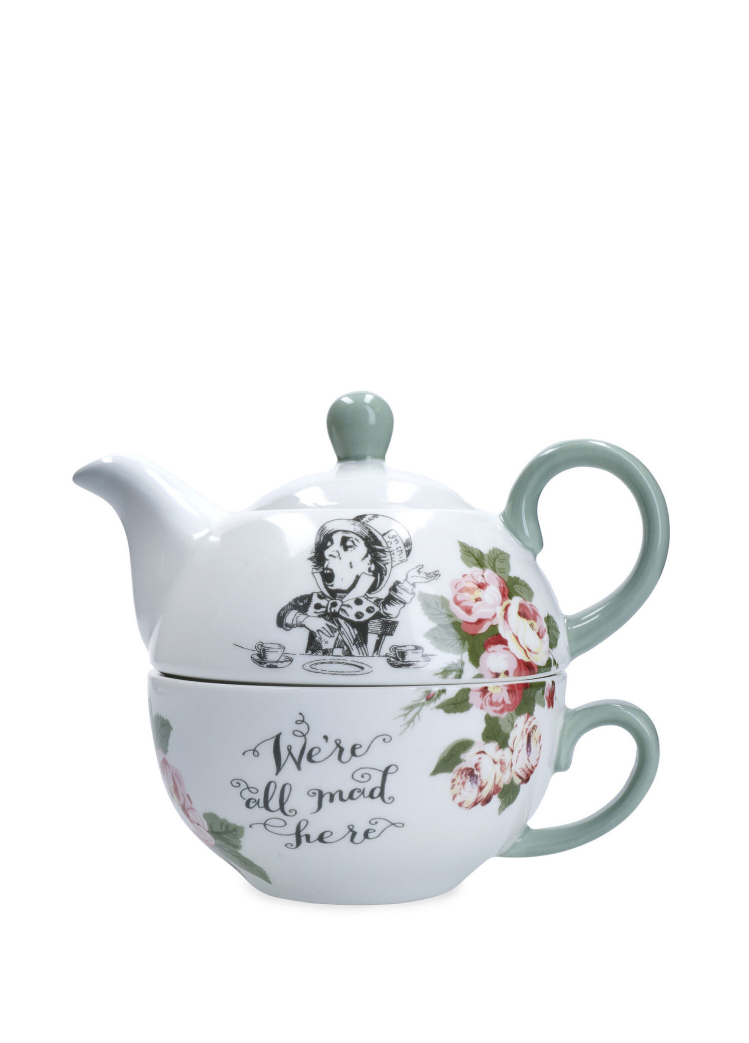Mikasa x V & A Alice in Wonderland Fine China Porselen Tek Kişilik Çay Demleme Seti