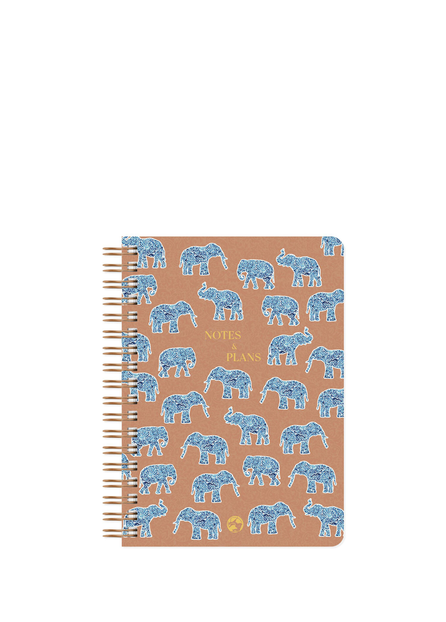 Utopia Fil Desenli Spiralli Düz Çizgisiz Defter