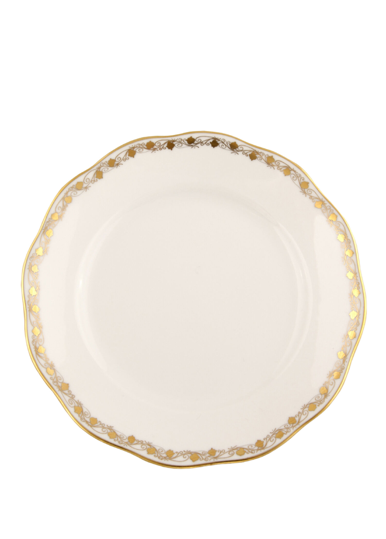 Golden Edge Desenli Beyaz Porselen Tatlı Tabağı 21 cm