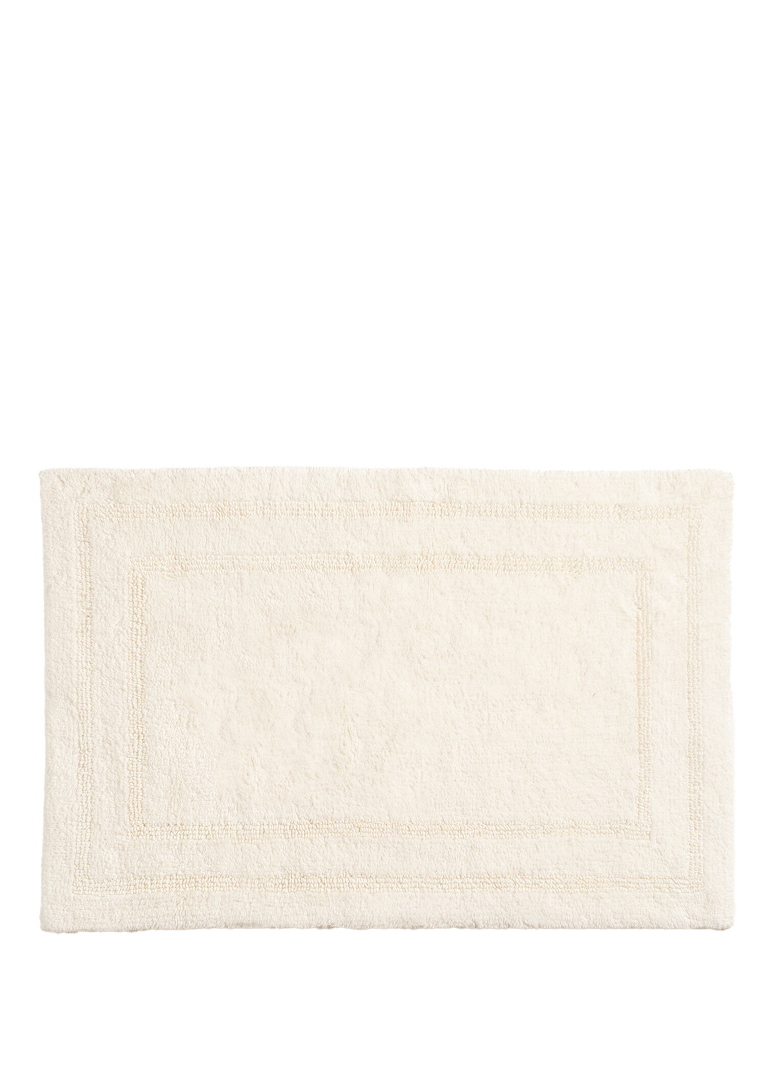 Solid Ekru %100 Pamuk Çift Taraflı Banyo Paspası 60 x 90 cm