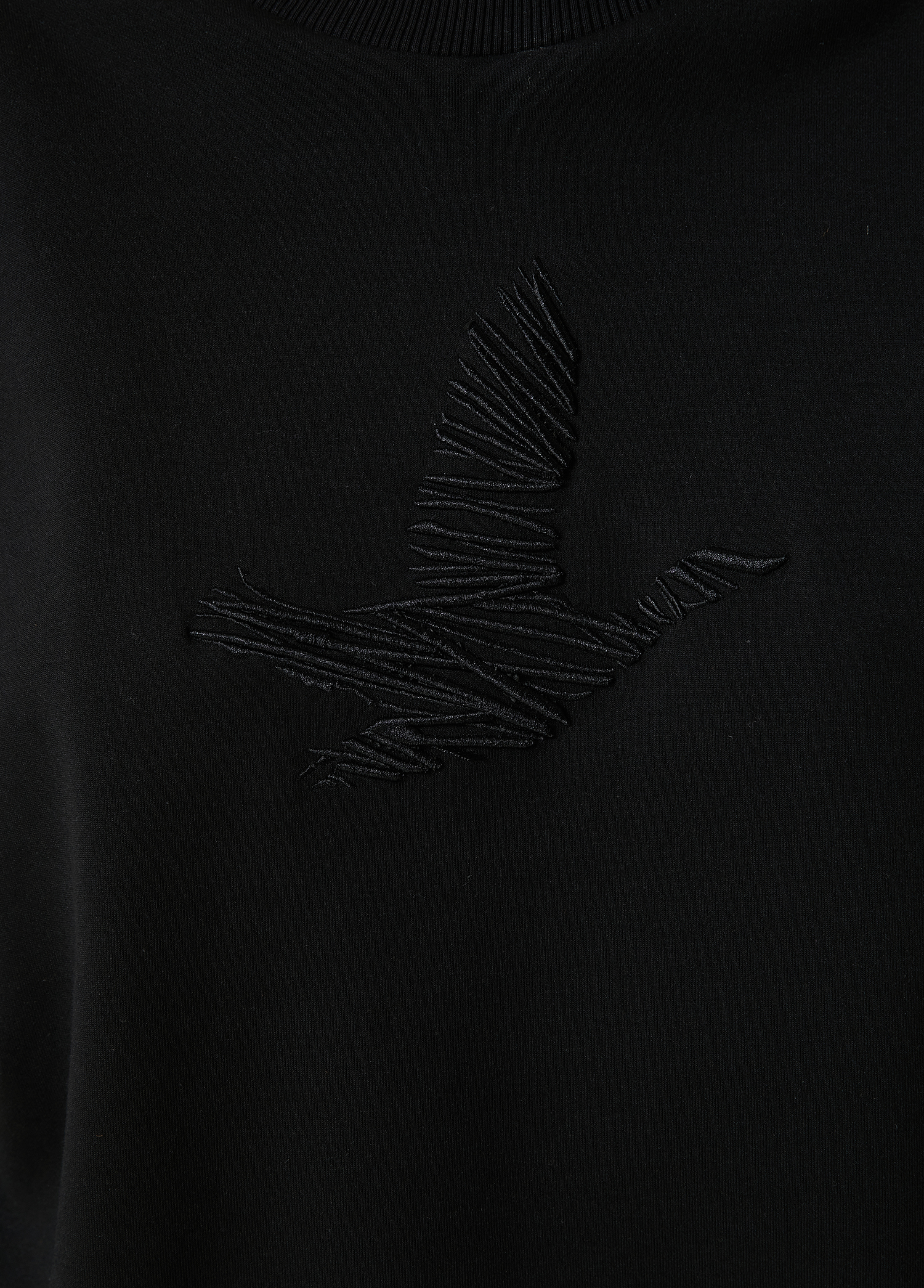 Siyah Logo Nakışlı Sweatshirt_4