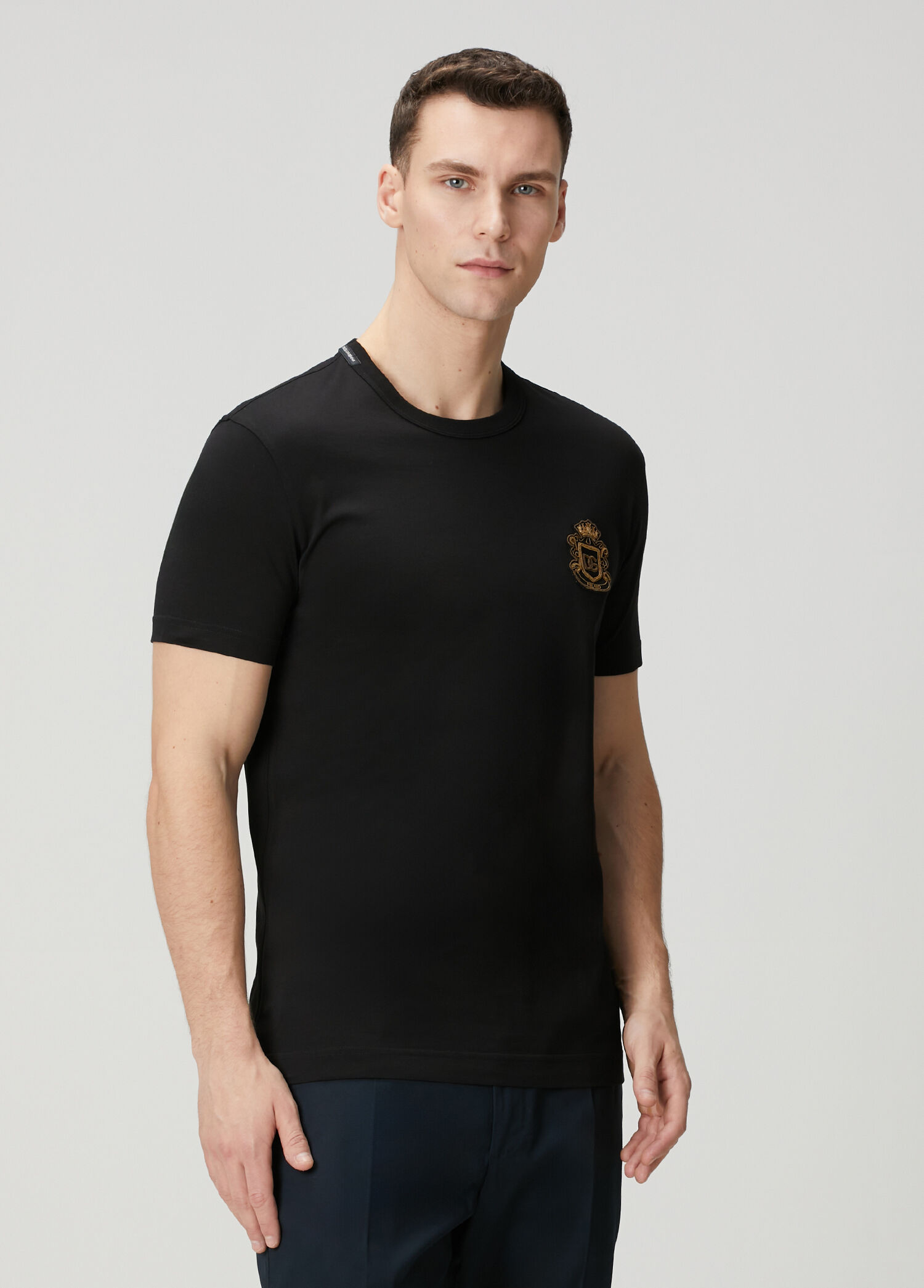 Siyah Logo Patchli T-shirt