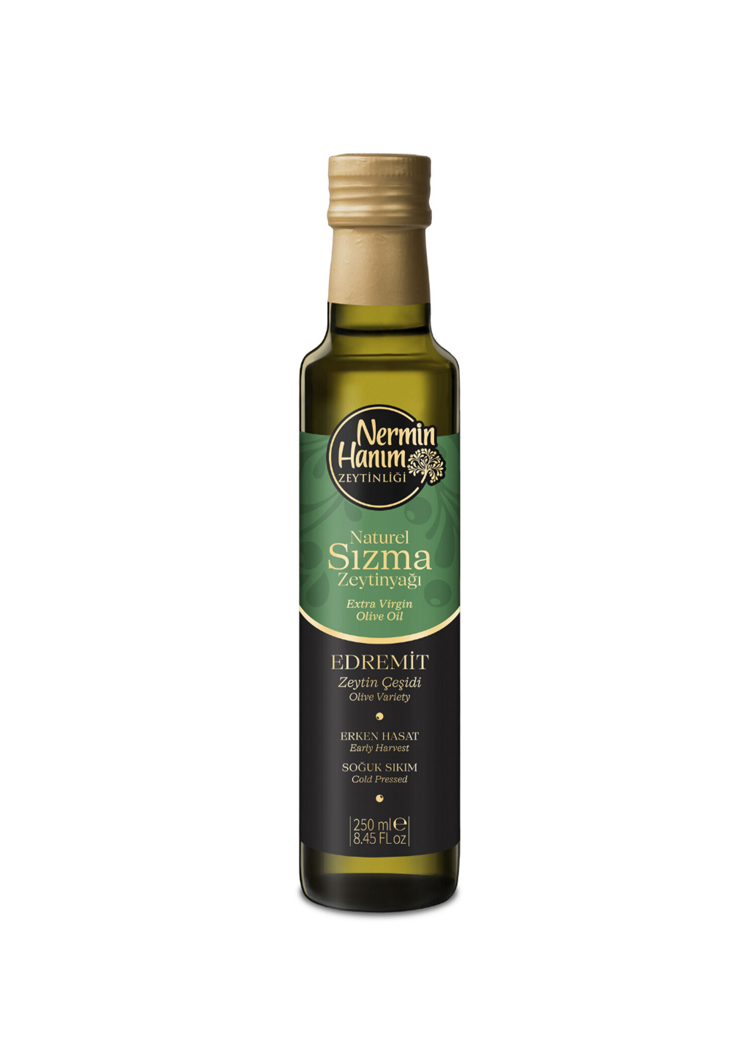 Edremit Erken Hasat Naturel Soğuk Sıkım Zeytinyağı 250 ml