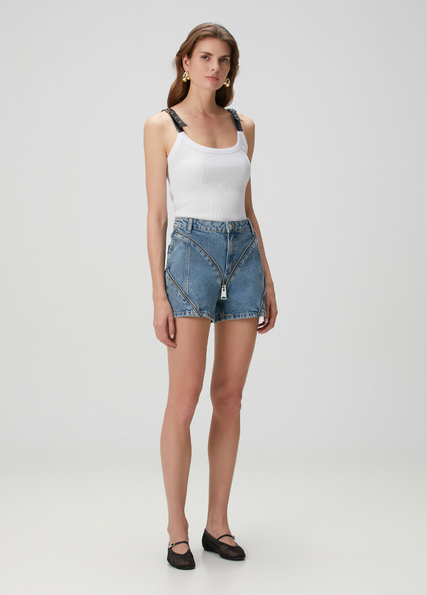 Amber Mavi Denim Şort