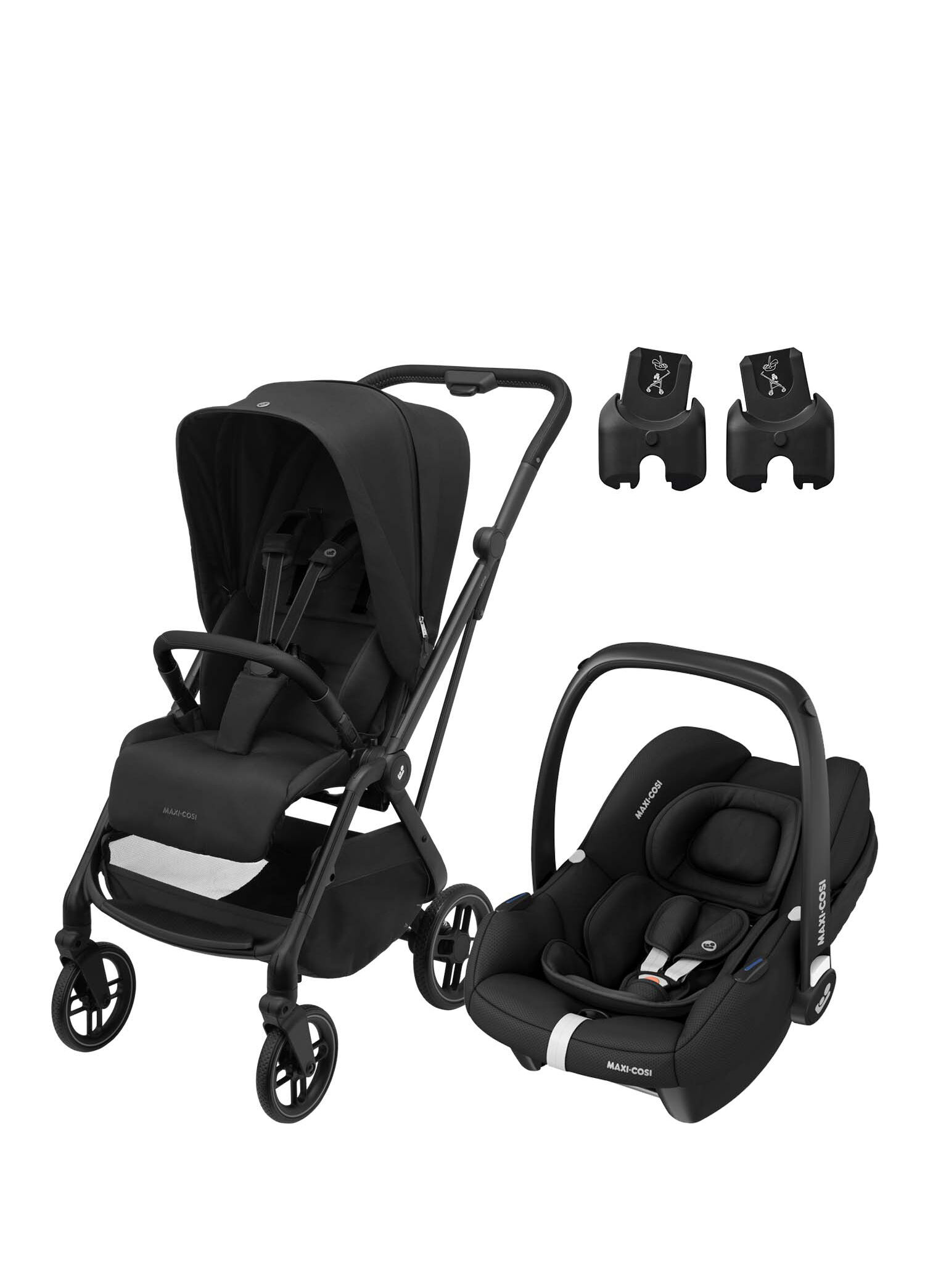 Leona2-Cabriofix I-Size Black Ultra Kompakt Seyahat Sistem Bebek Arabası