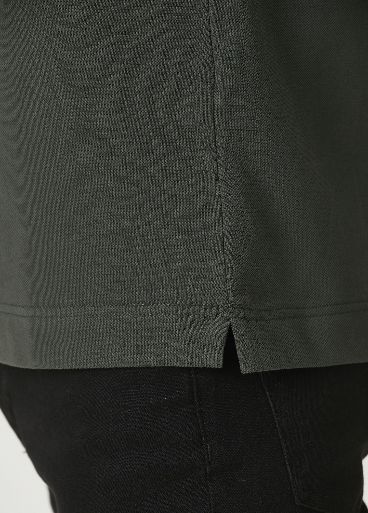 Comfort Fit Haki Polo Yaka T-shirt_8