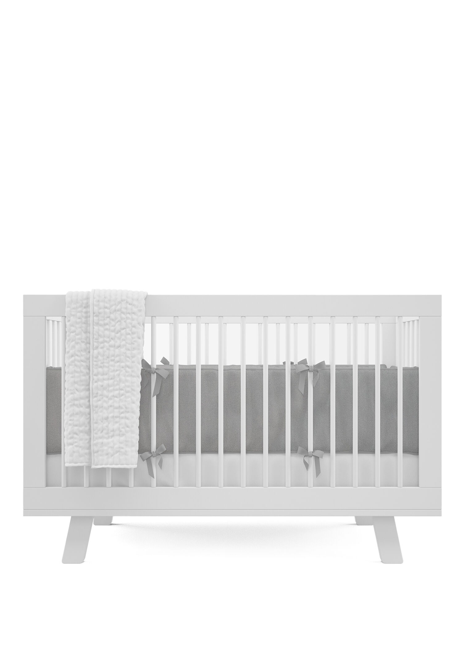 Gri Bumper Pamuklu Beşik Yan Koruma 60 x 120 cm