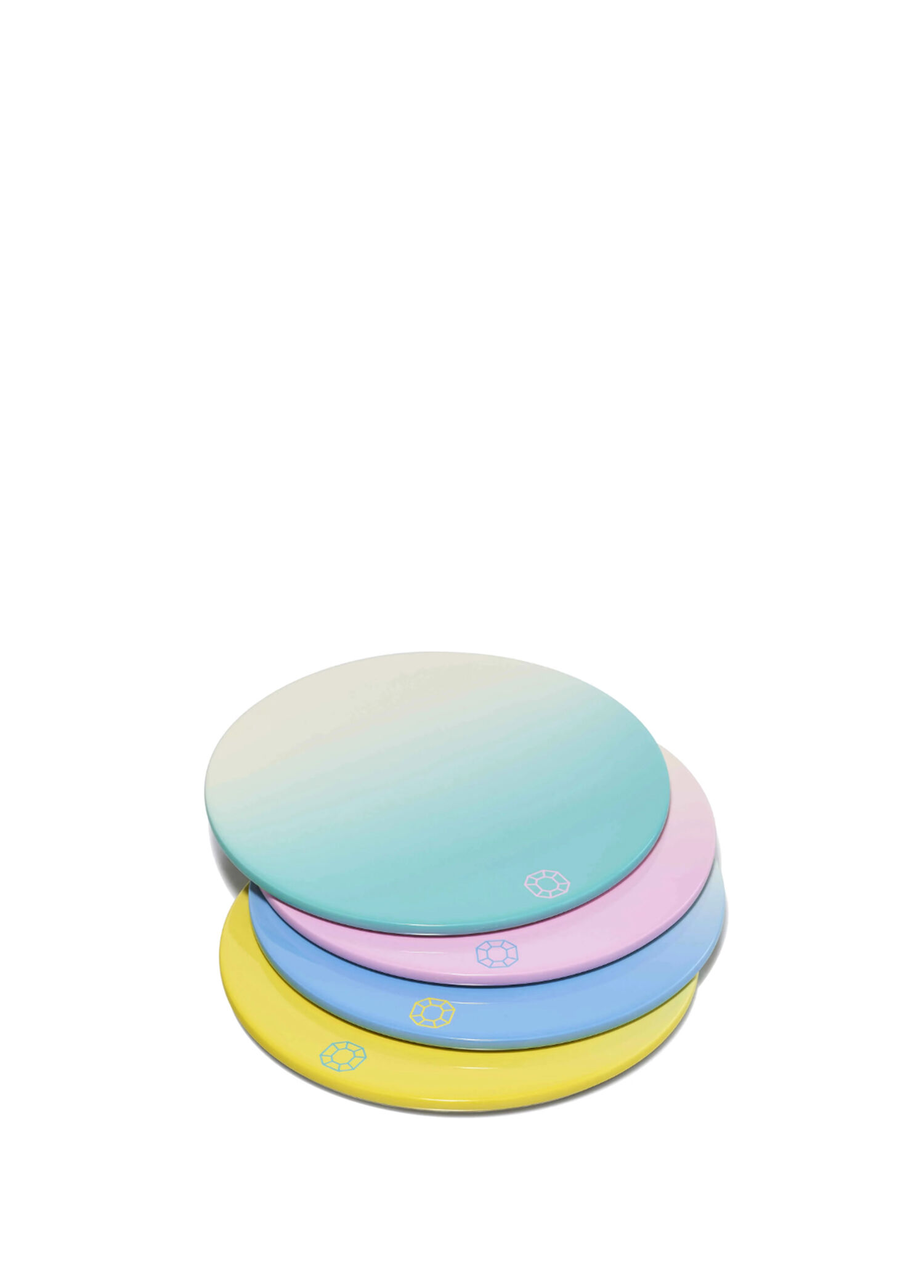 Octogone Pastel Renkli 4'lü Bardak Altlığı Seti