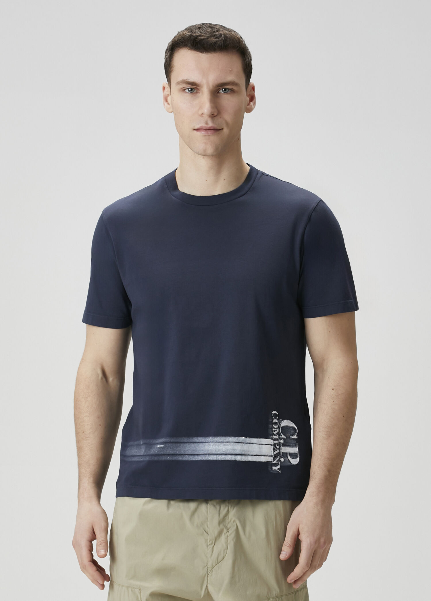 Lacivert Logo Baskılı T-shirt