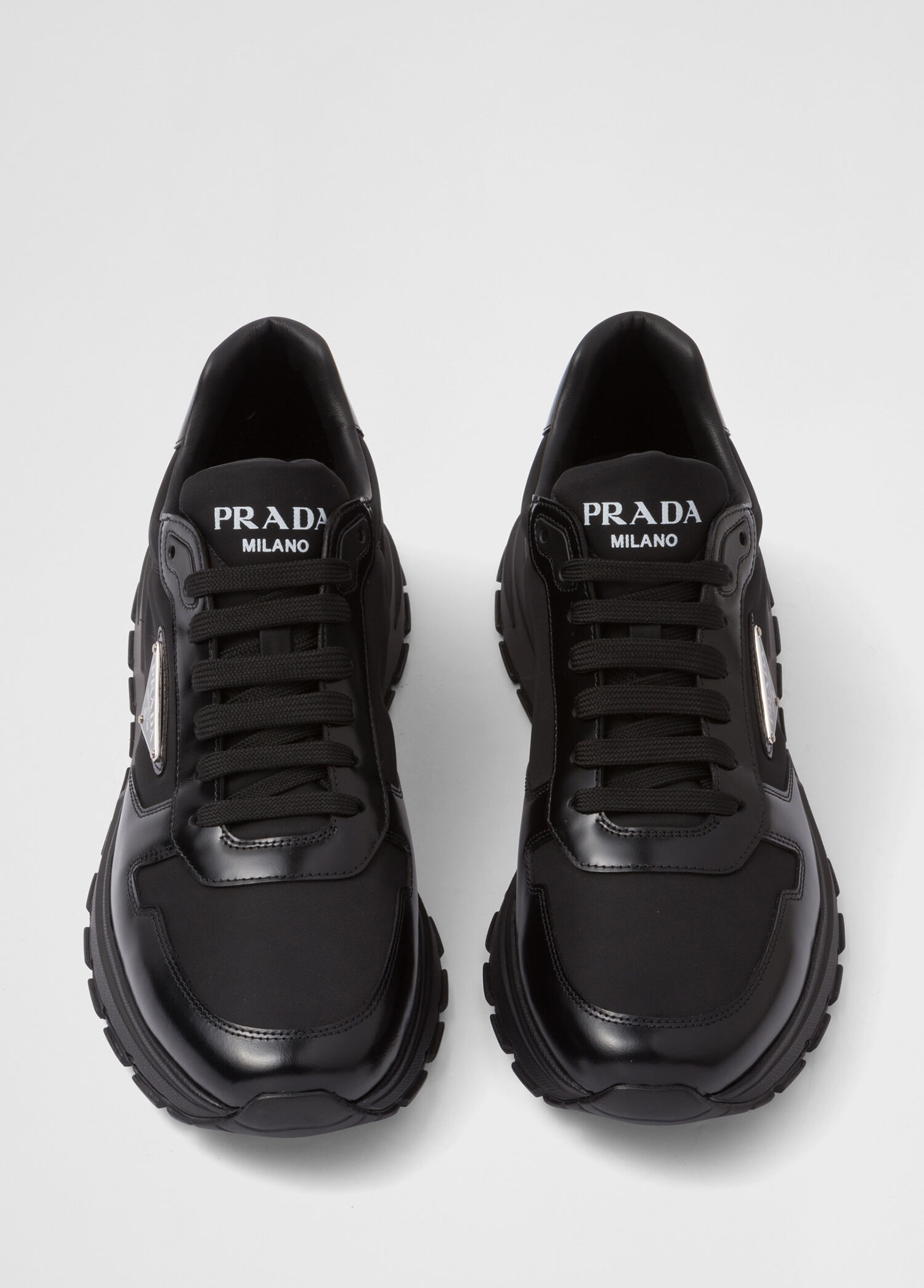 Prada Siyah Erkek Re-Nylon ve Deri Spor Ayakkabı 1377029 | Beymen