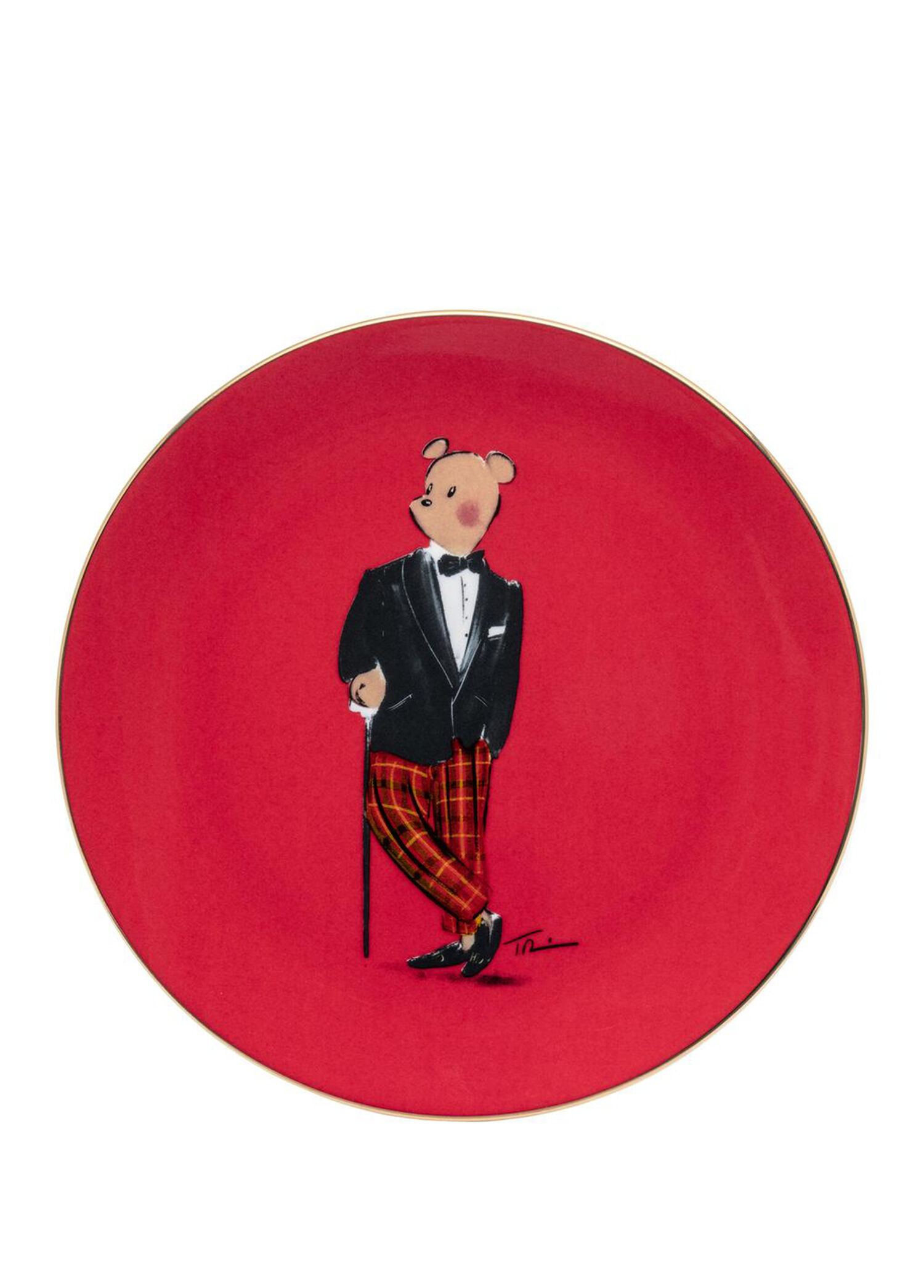 Hal At Christmas Red Porselen Tabak 25 cm