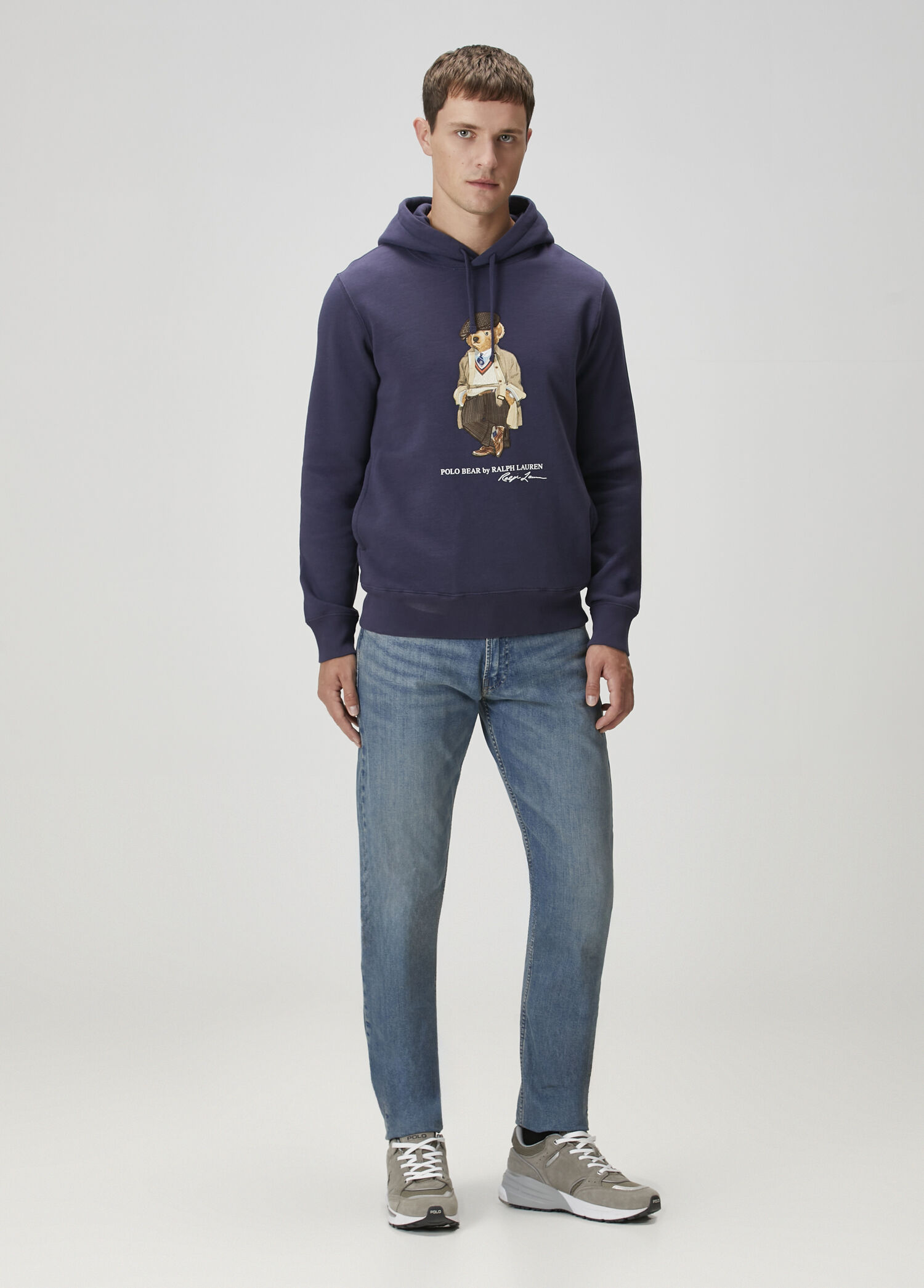 Mavi Kapüşonlu Sweatshirt