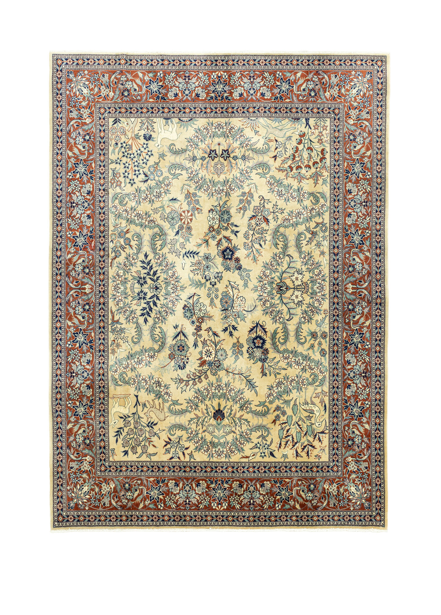 Alvand Çiçekli El Dokuma İran Halısı 202 x 251 cm