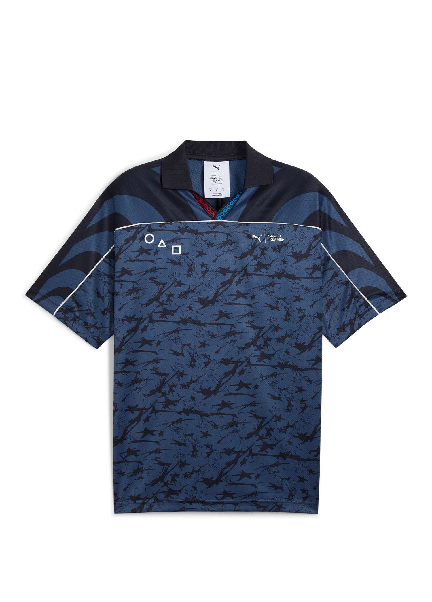 Squid Game New Navy Baskılı Kısa Kollu Erkek T-Shirt Forma