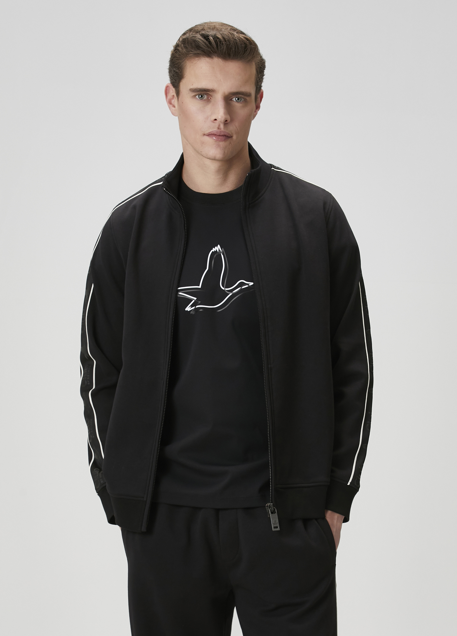 Comfort Fit Siyah Sweatshirt