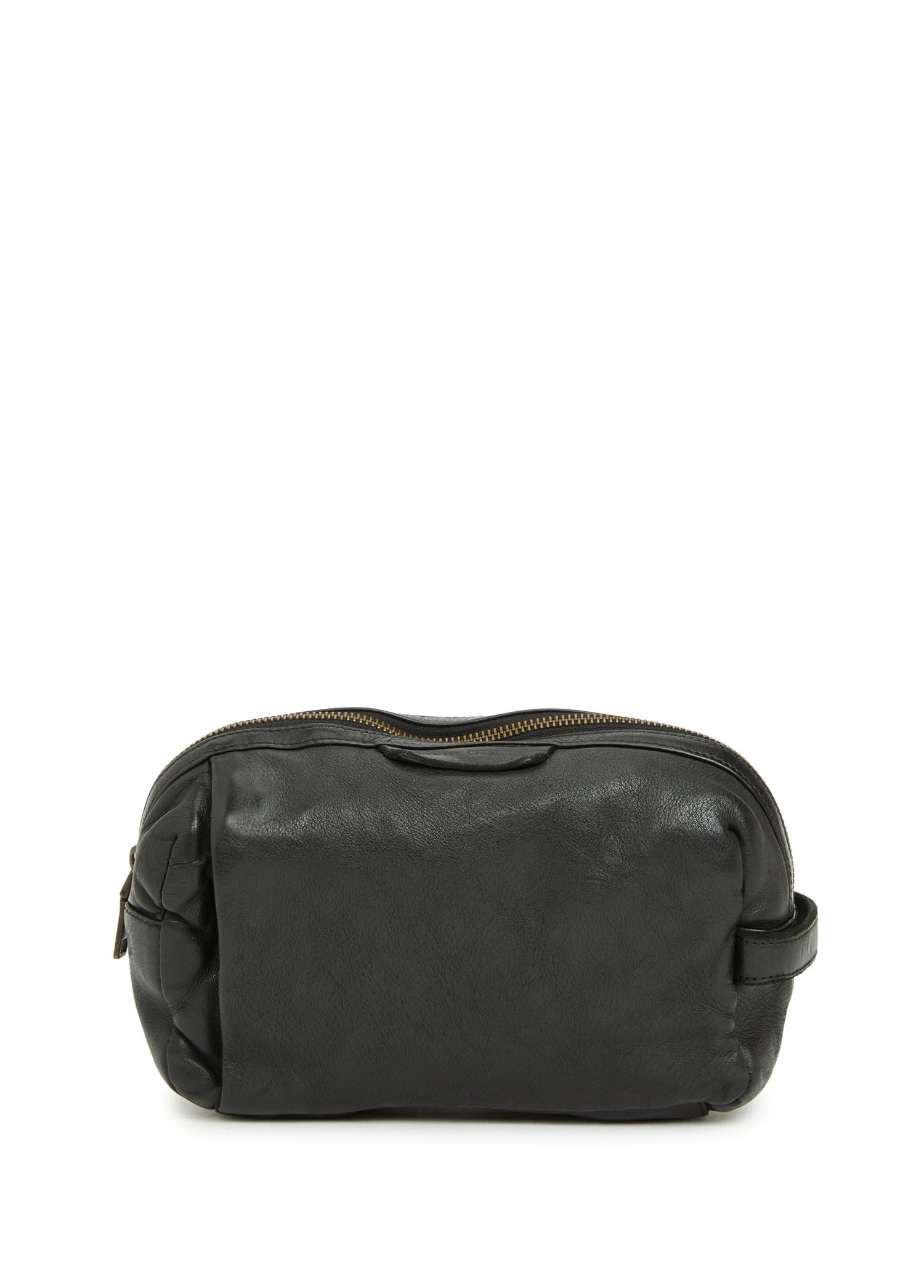 Helmet Siyah Deri Tıraş Çantası