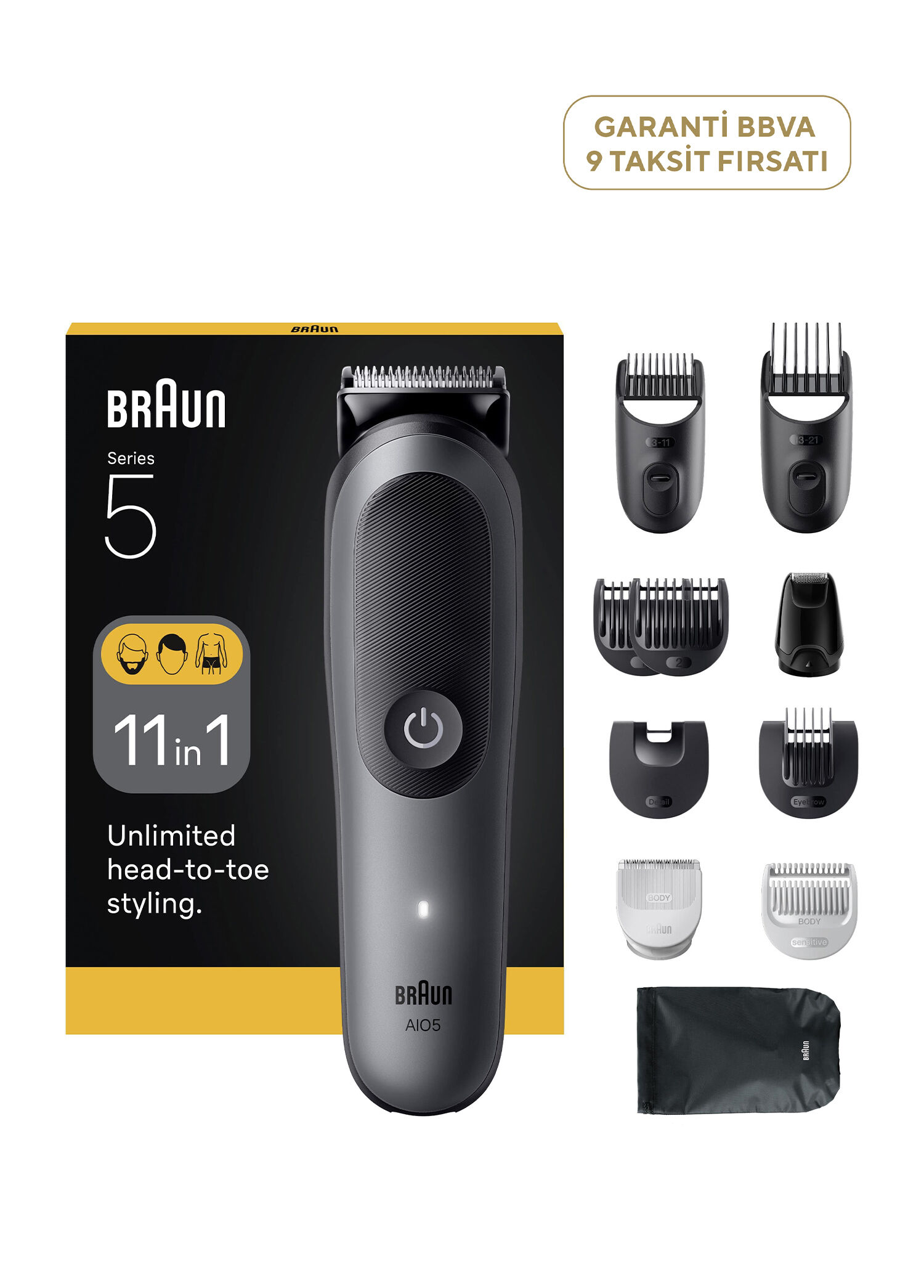 Hepsi Bir Arada Series 5 Islak ve Kuru 11’i 1 Arada Tıraş Kiti AIO5560