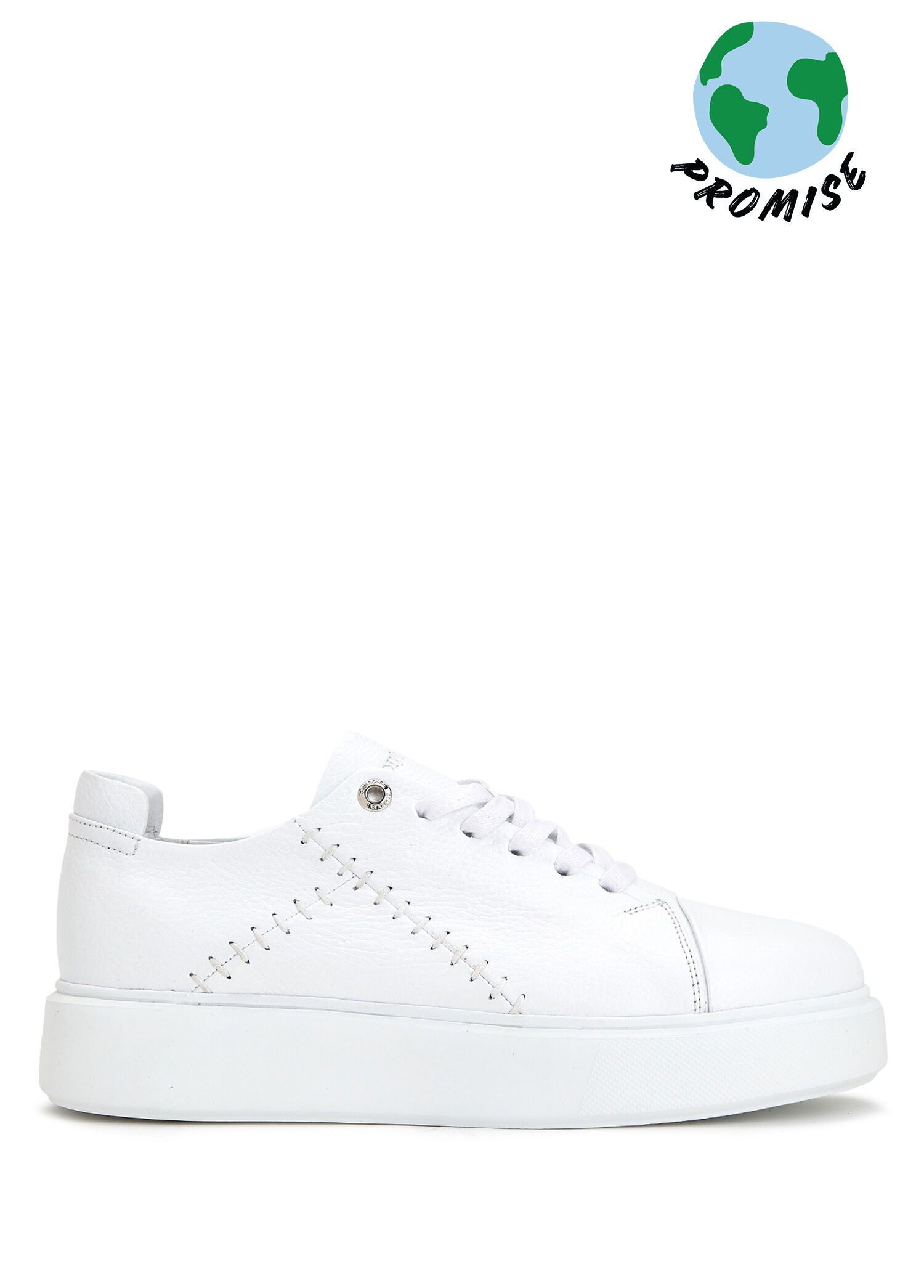 Beyaz Kadın Deri Sneaker