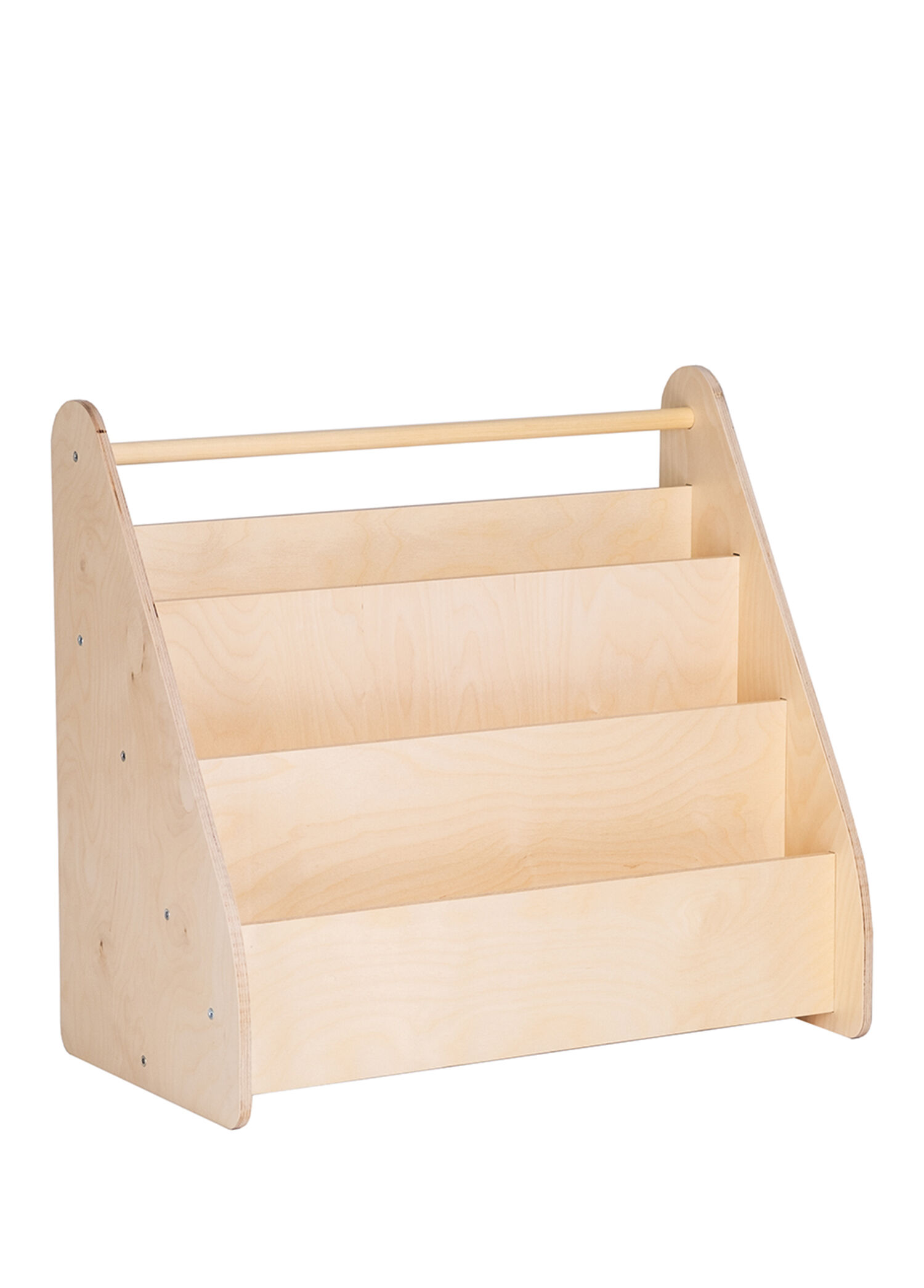 Montessori Huş Ahşap Taşınabilir Kitaplık 60 cm