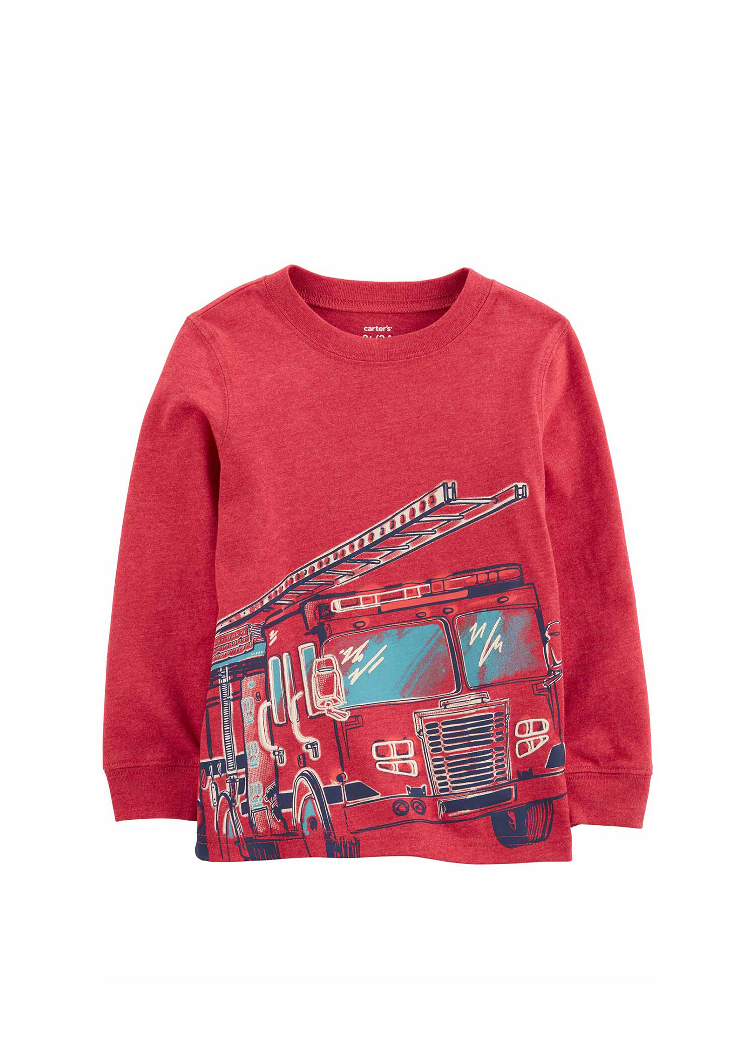 Kırmızı Uzun Kollu Erkek Çocuk Tshirt
