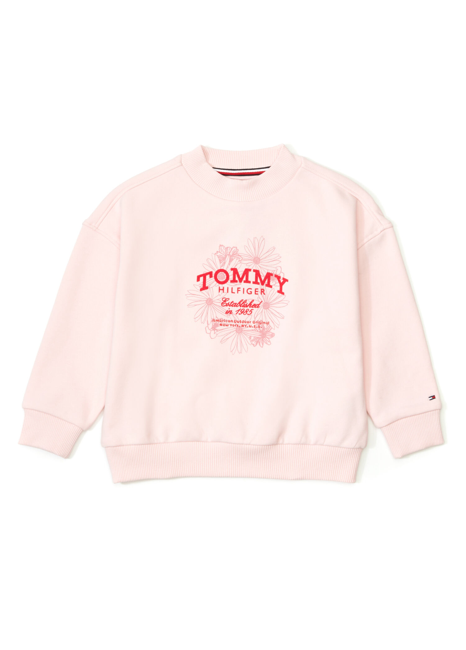 Flock Flower Pembe Kız Çocuk Sweatshirt