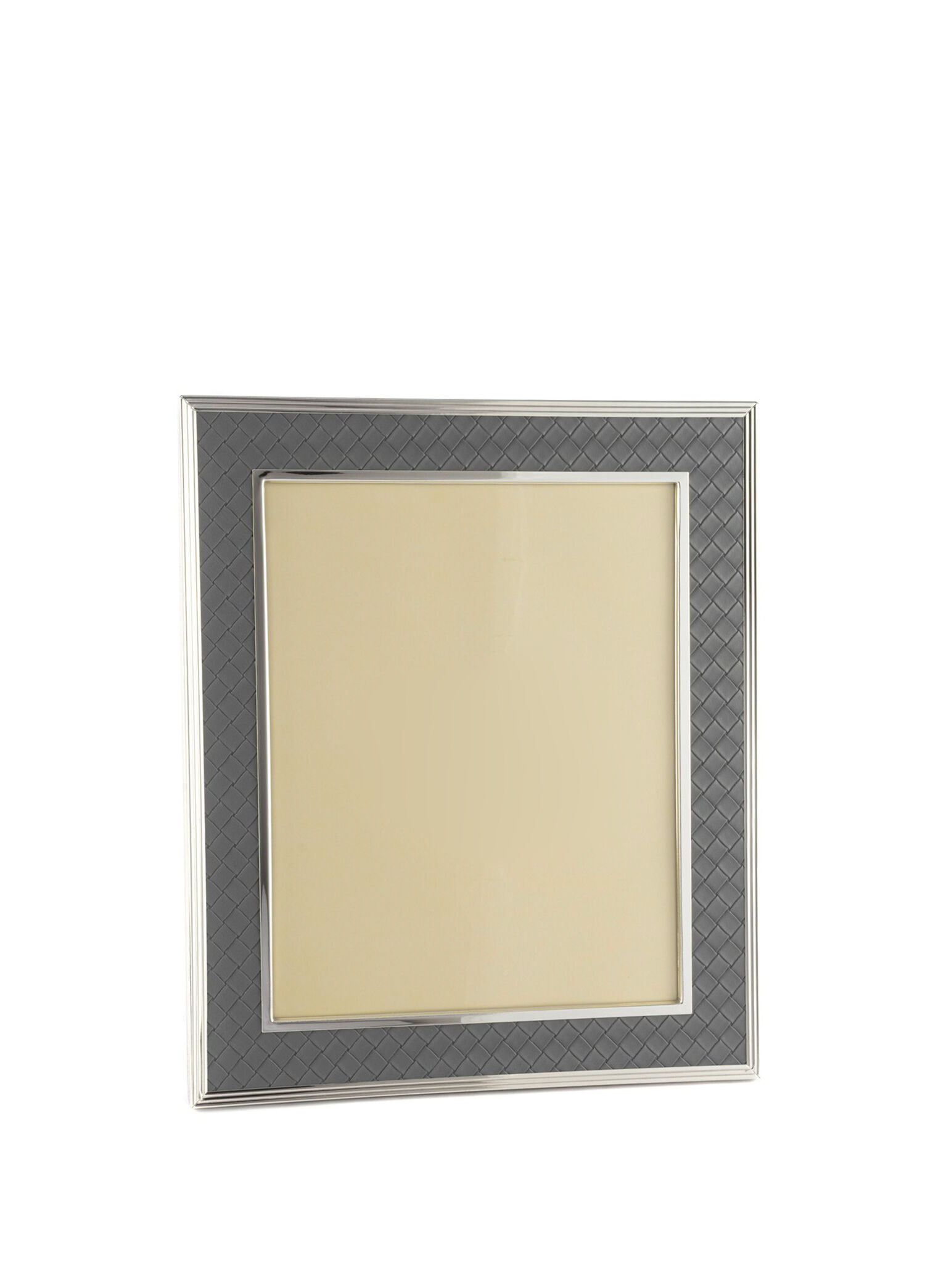 Gri Gümüş Deri Çerçeve 20 x 25 cm