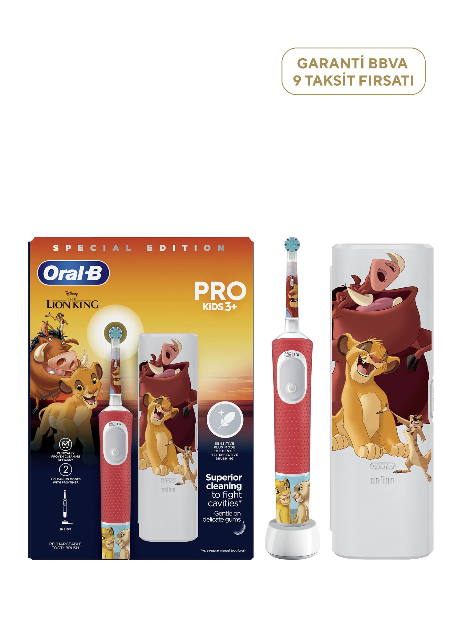 Vitality Pro Lion King Özel Seri Çocuklar İçin Şarj Edilebilir Diş Fırçası