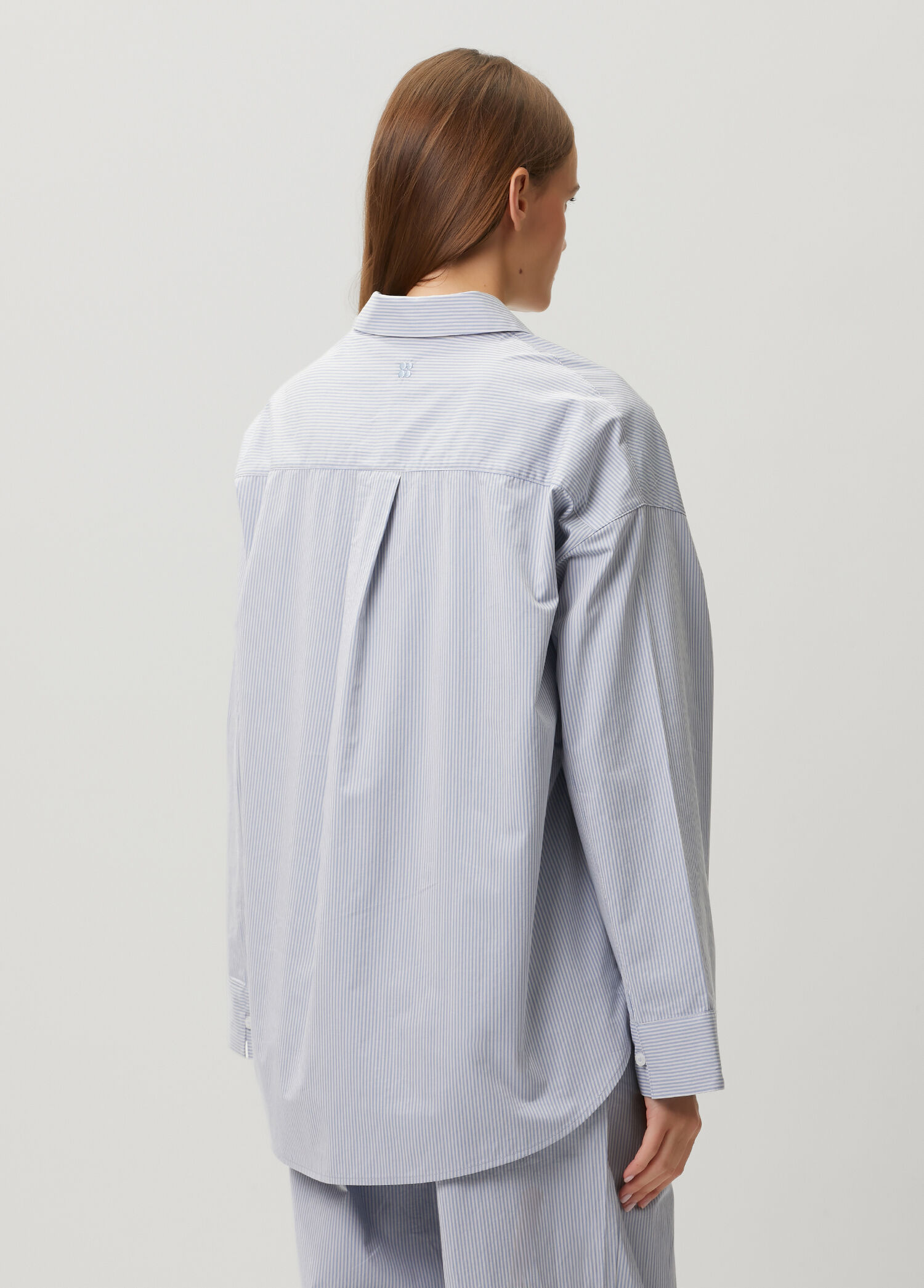 Sweaty Betty Mavi Kadın Summer Mavi Çizgili Oversize Gömlek