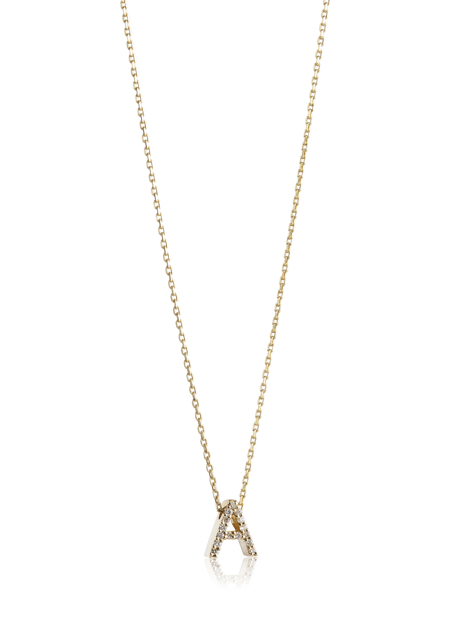 Mini Initial Diamonds Kadın Altın Kolye