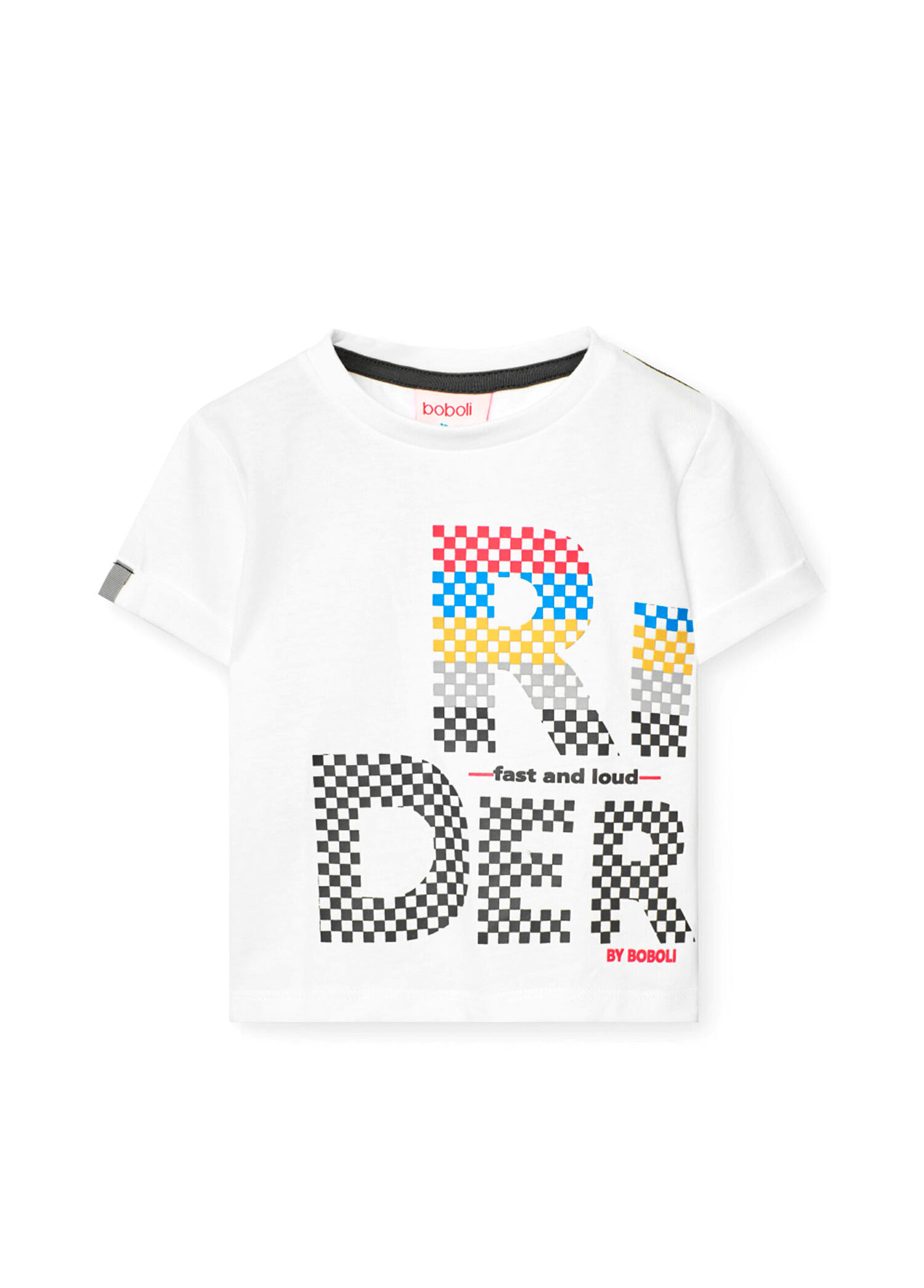 Baskılı Beyaz Kısa Kollu Erkek Çocuk T-shirt
