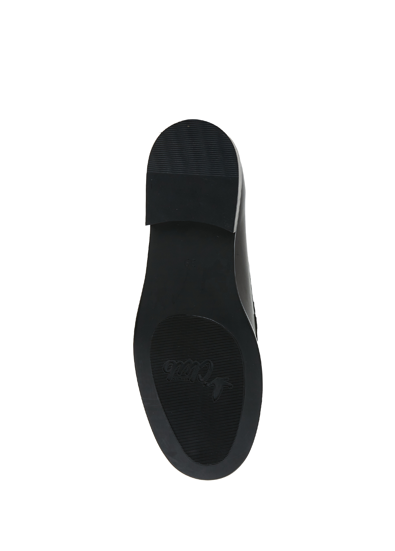 Siyah Logo Tokalı Kadın Deri Loafer_4