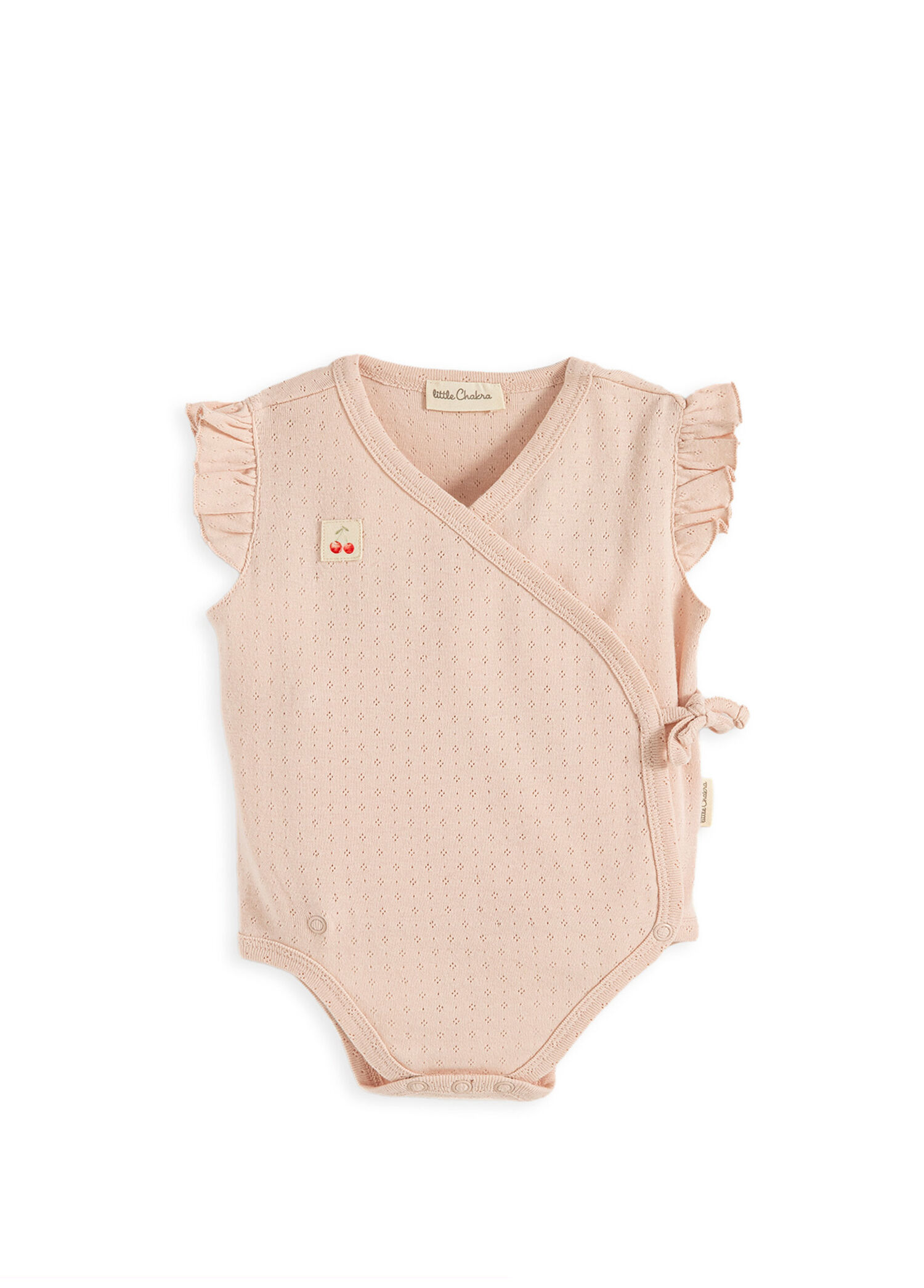 Cherry Boom Pembe Pamuklu Kısa Kollu Unisex Çocuk Body