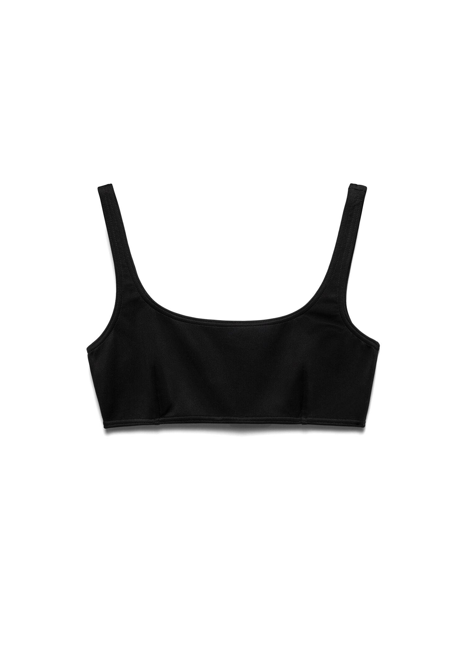 Siyah İnterlok Kumaş Kadın Bikini Üstü