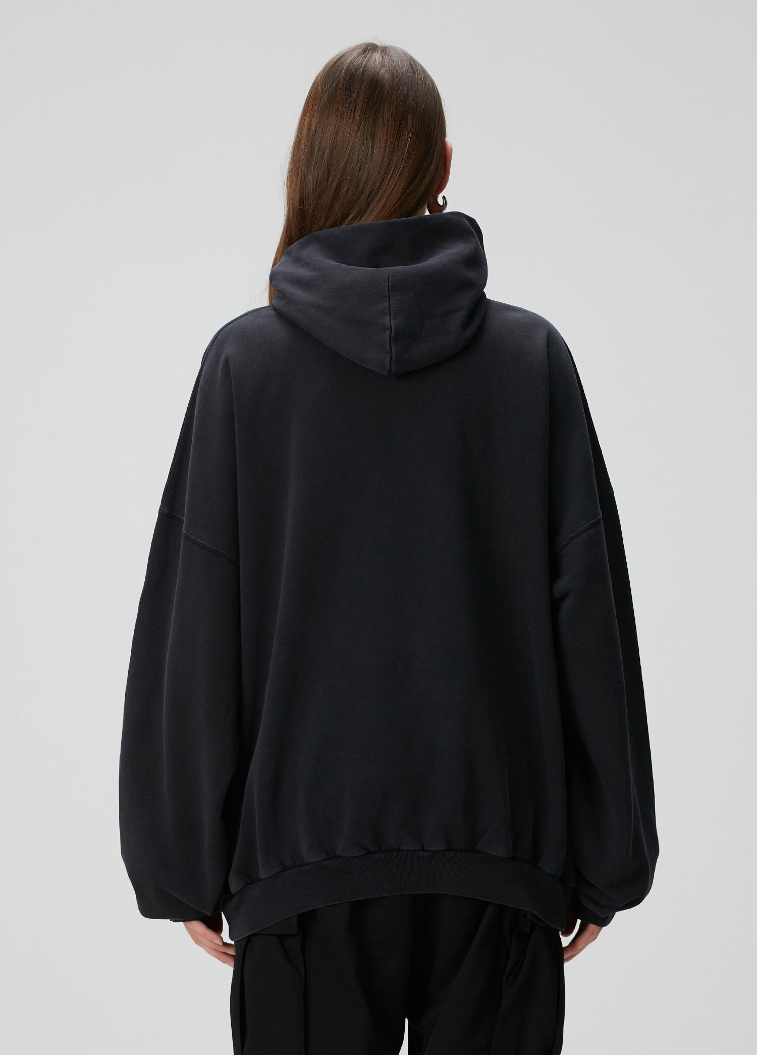 Balenciaga - I Love Paris Large Fit Siyah Kapüşonlu Sweatshirt