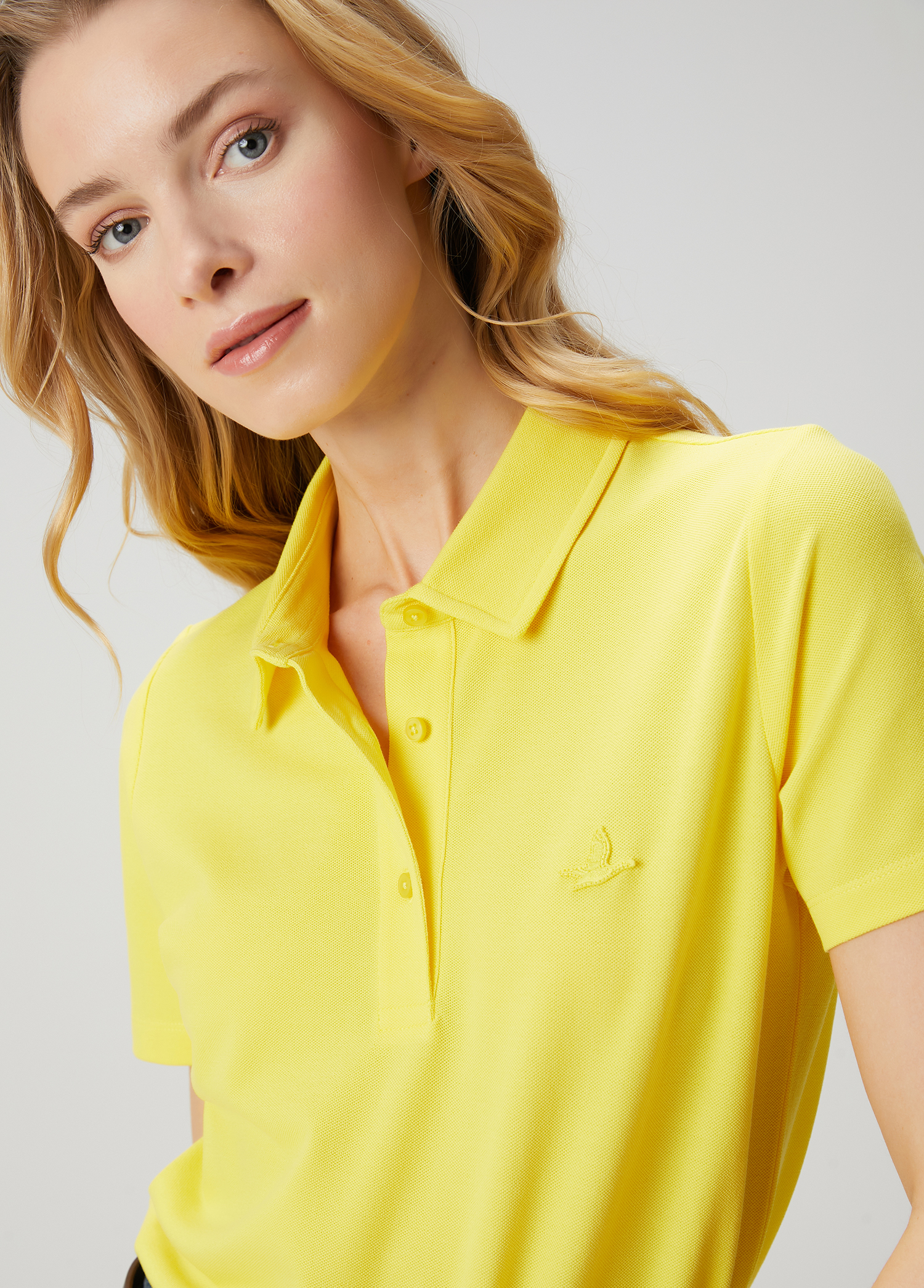 Sarı Pike Polo T-shirt_1