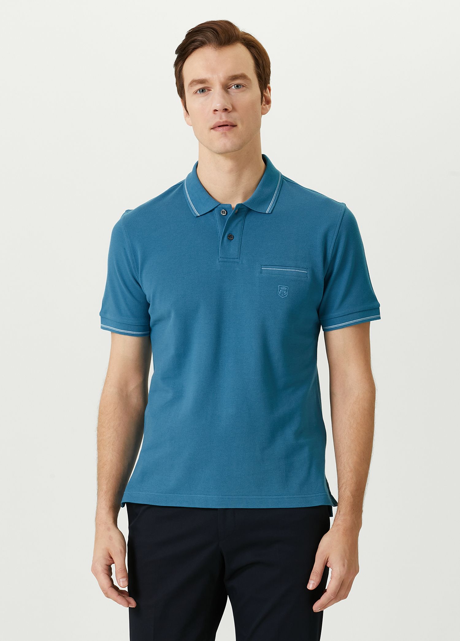 Lacivert Polo Yaka T-shirt