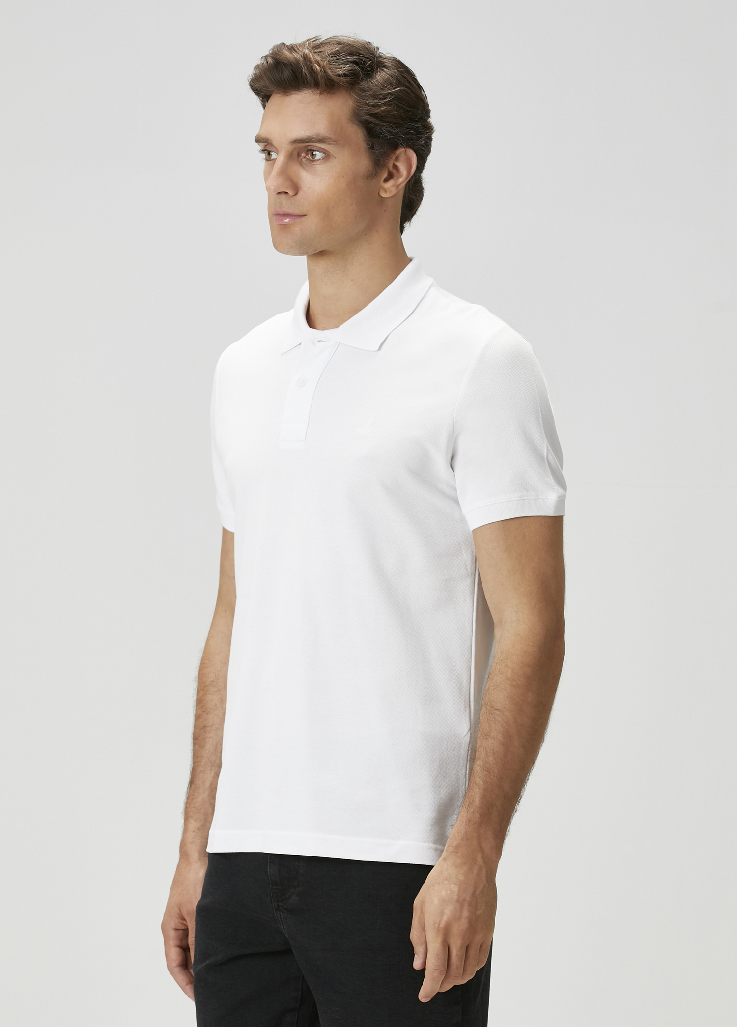 Beyaz Polo Yaka T-shirt_1