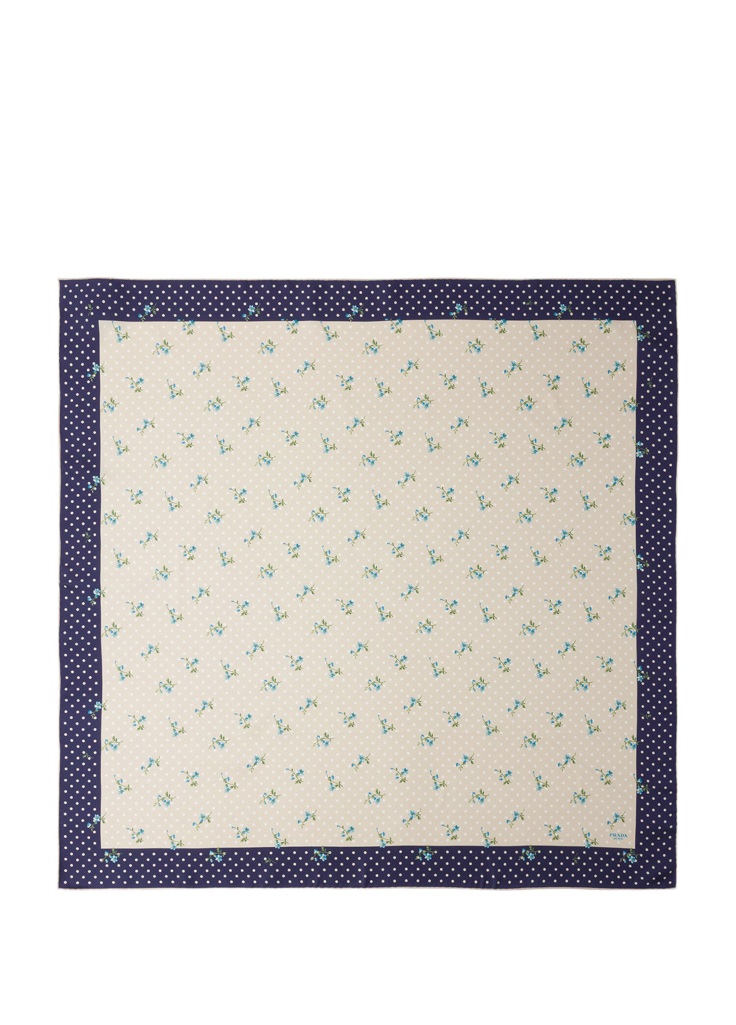 Desenli İpek Twill Kadın Fular 90 x 90 cm