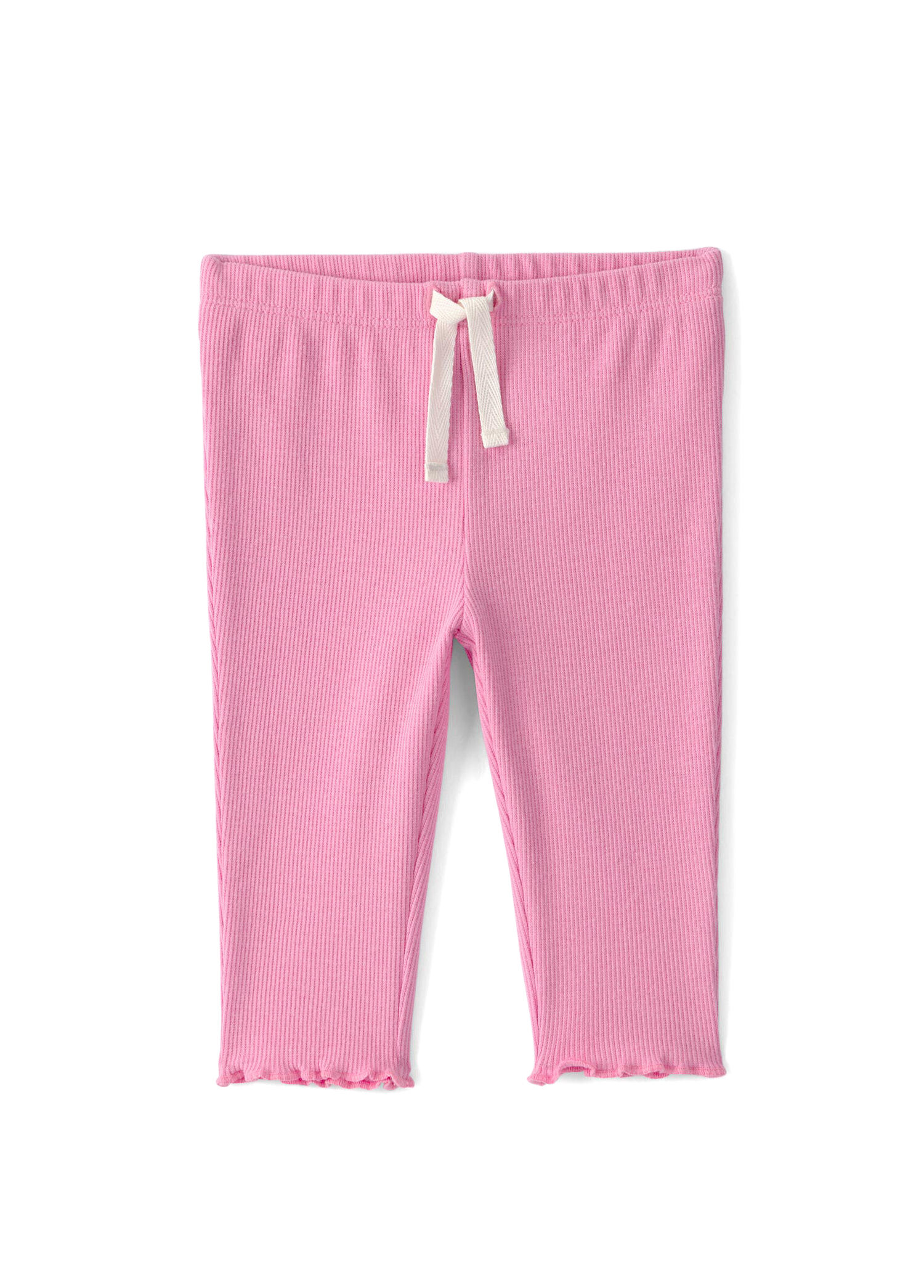Pembe Fitilli Kız Bebek Pantolon
