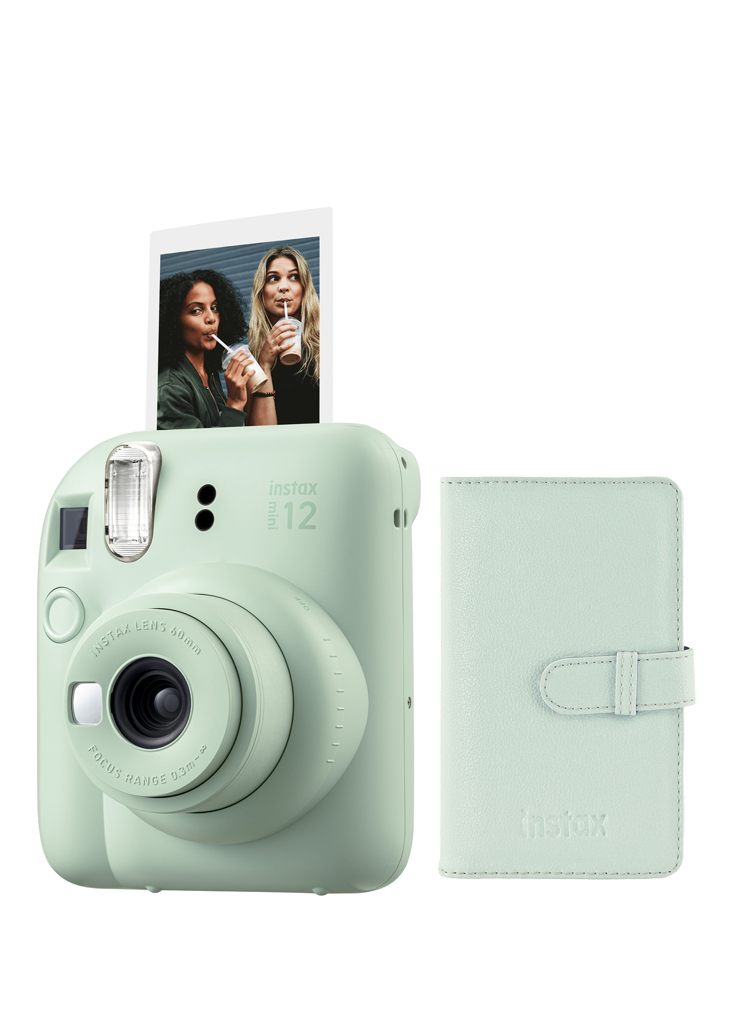 Instax Mini 12 Yeşil Fotoğraf Makinesi + 96'lı Laporta Albüm Seti