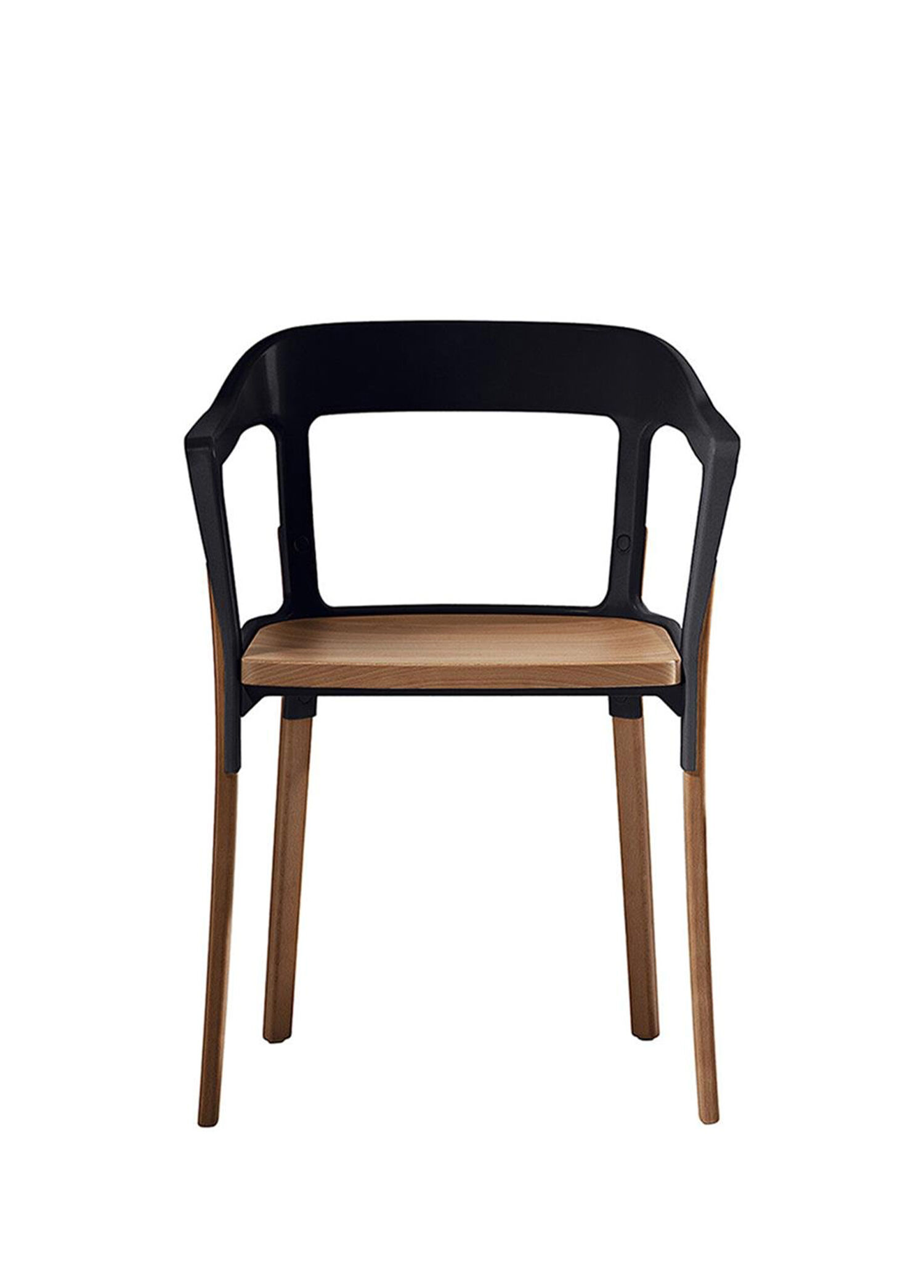 Steelwood Natural Black Ahşap Kollu Yemek Odası Sandalyesi