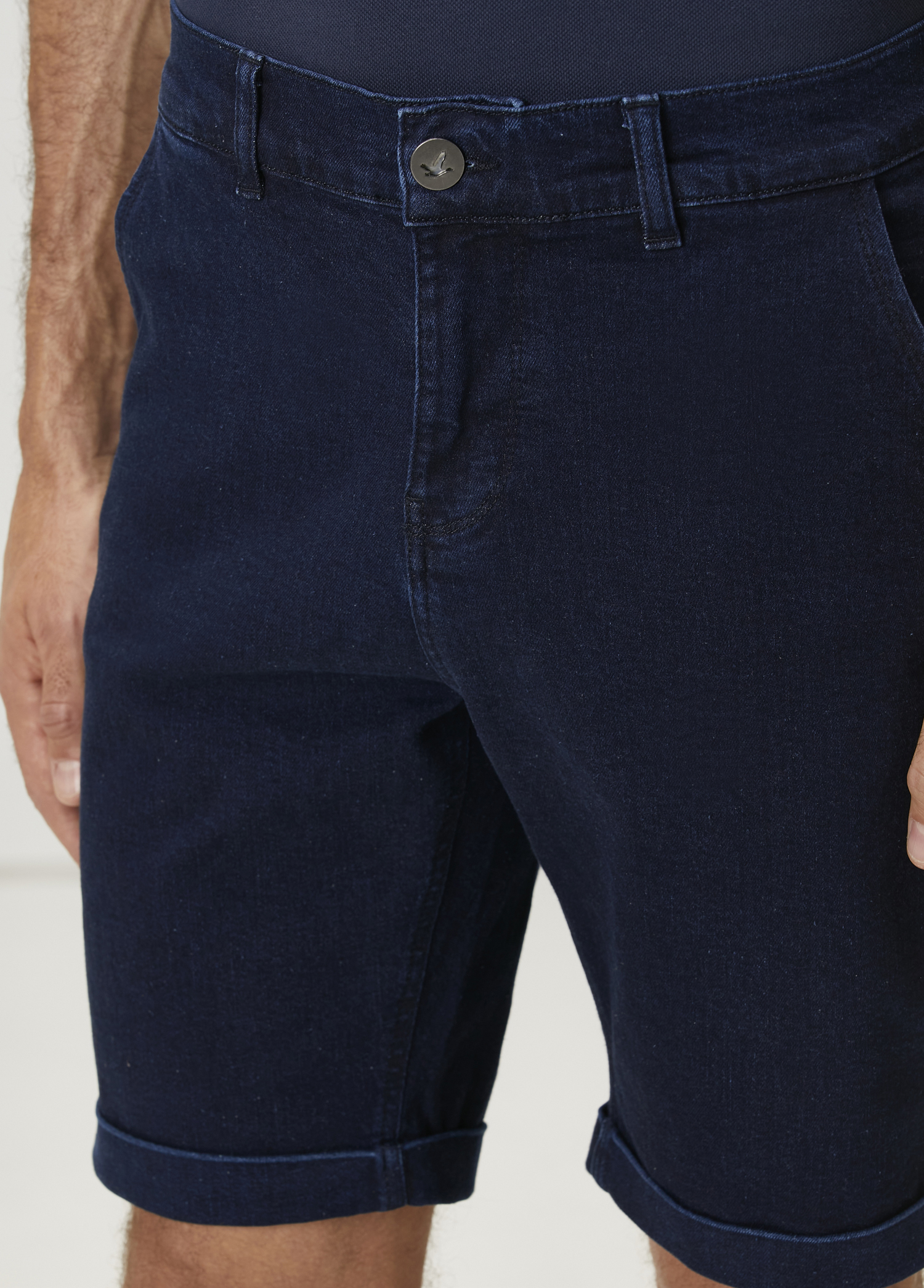 Lacivert Denim Şort_3