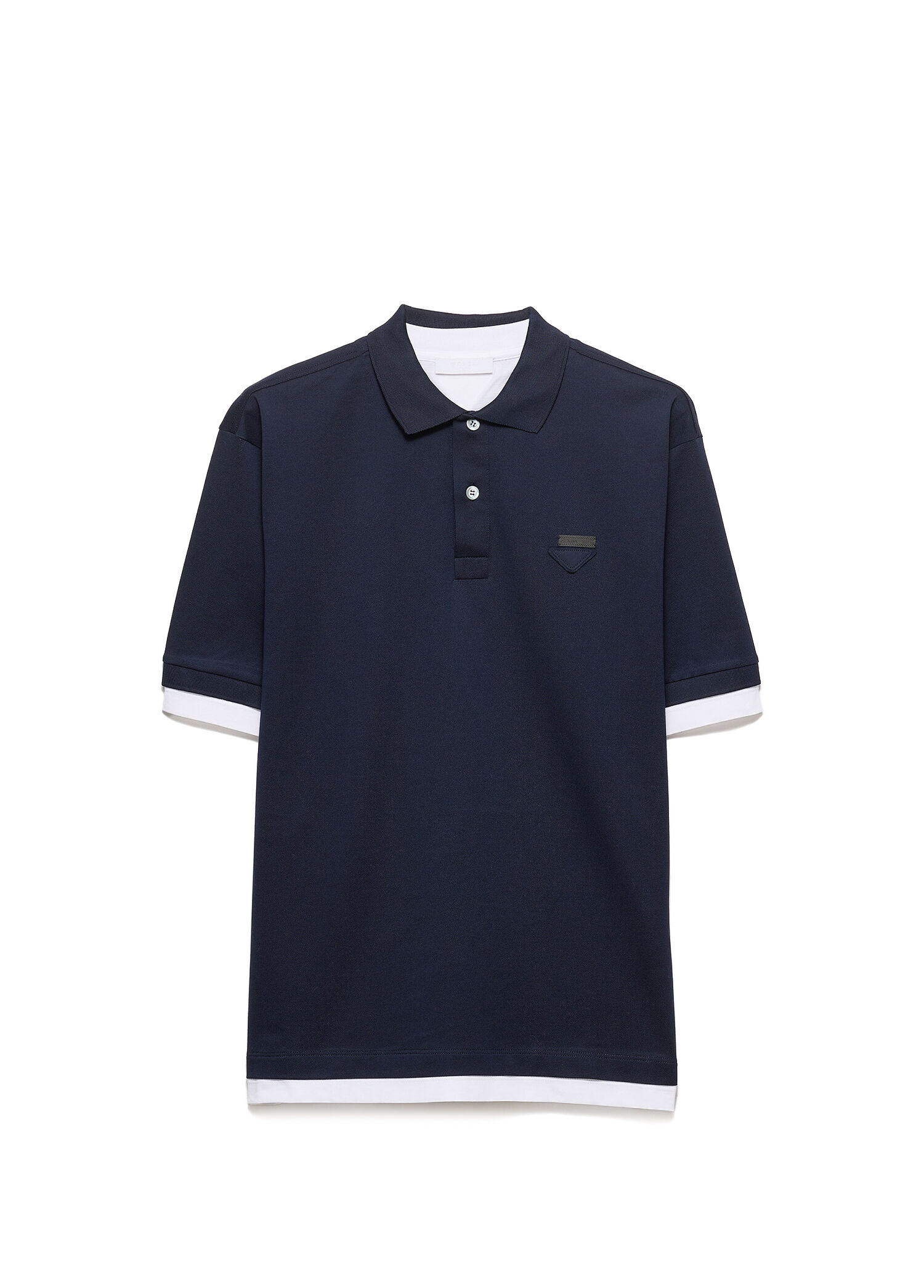 Mavi Pamuklu Polo Yaka Kısa Kollu Erkek T-shirt