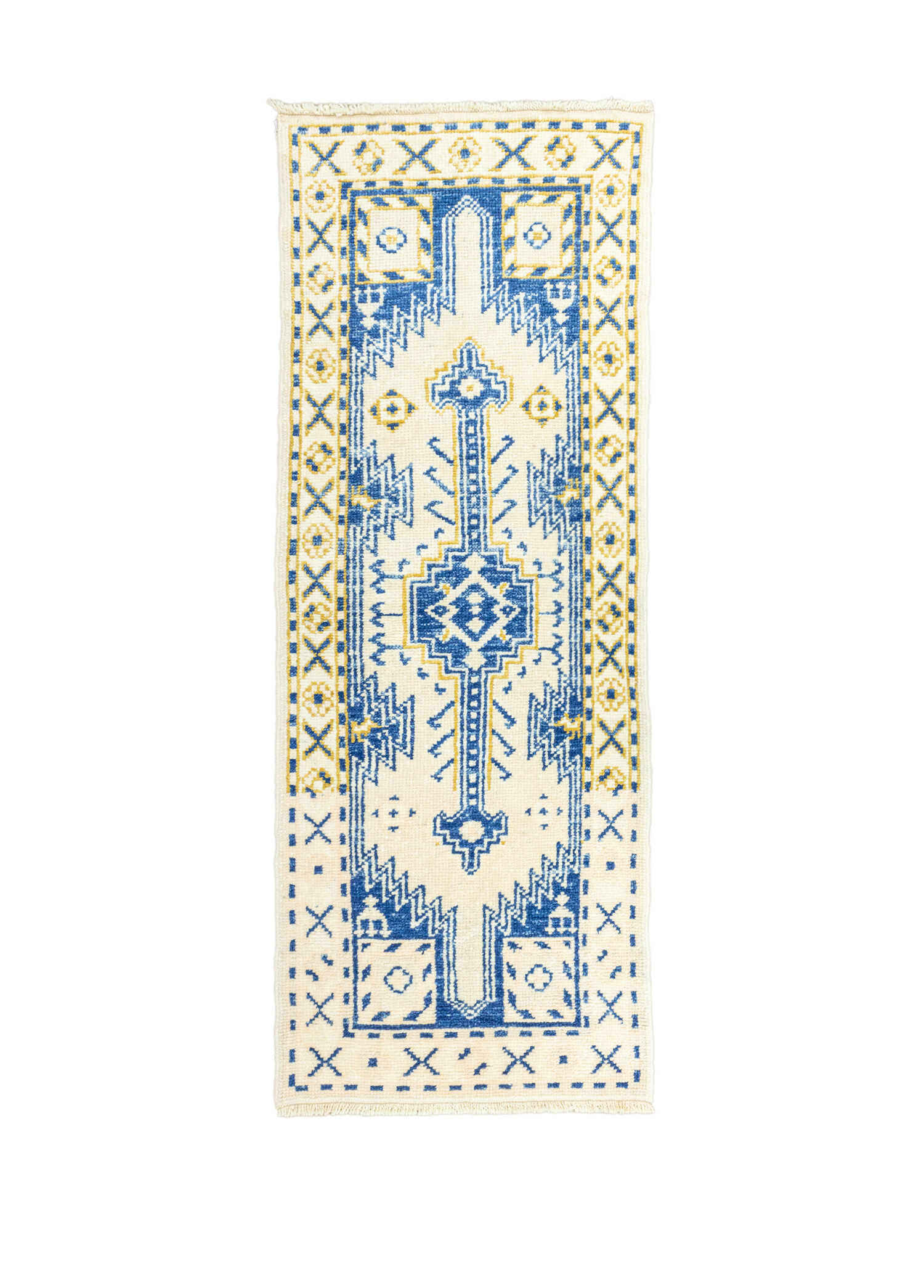 Madiyar Geometrik Motifli Yün Yolluk 72x191 cm