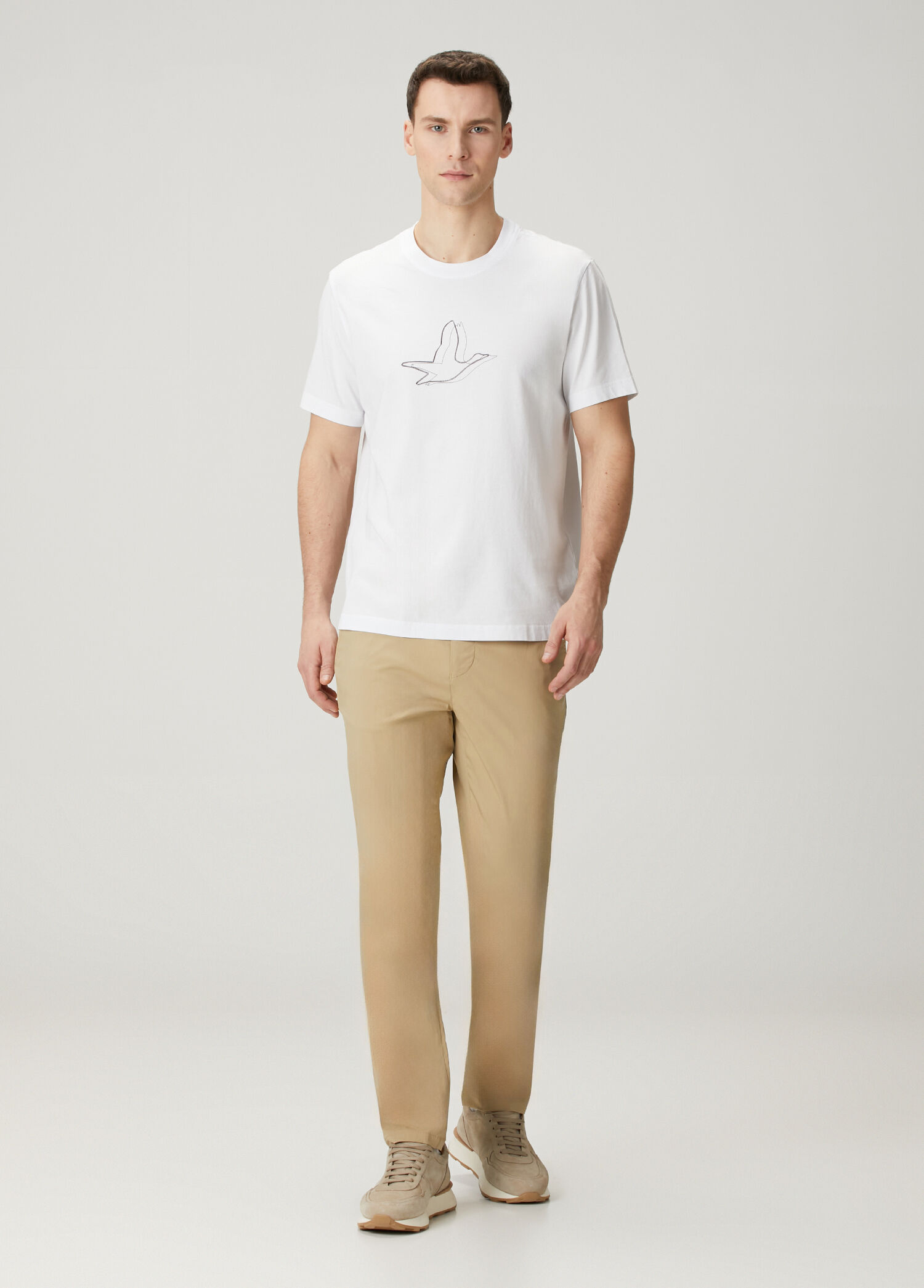 Bej Teknik Chino Pantolon
