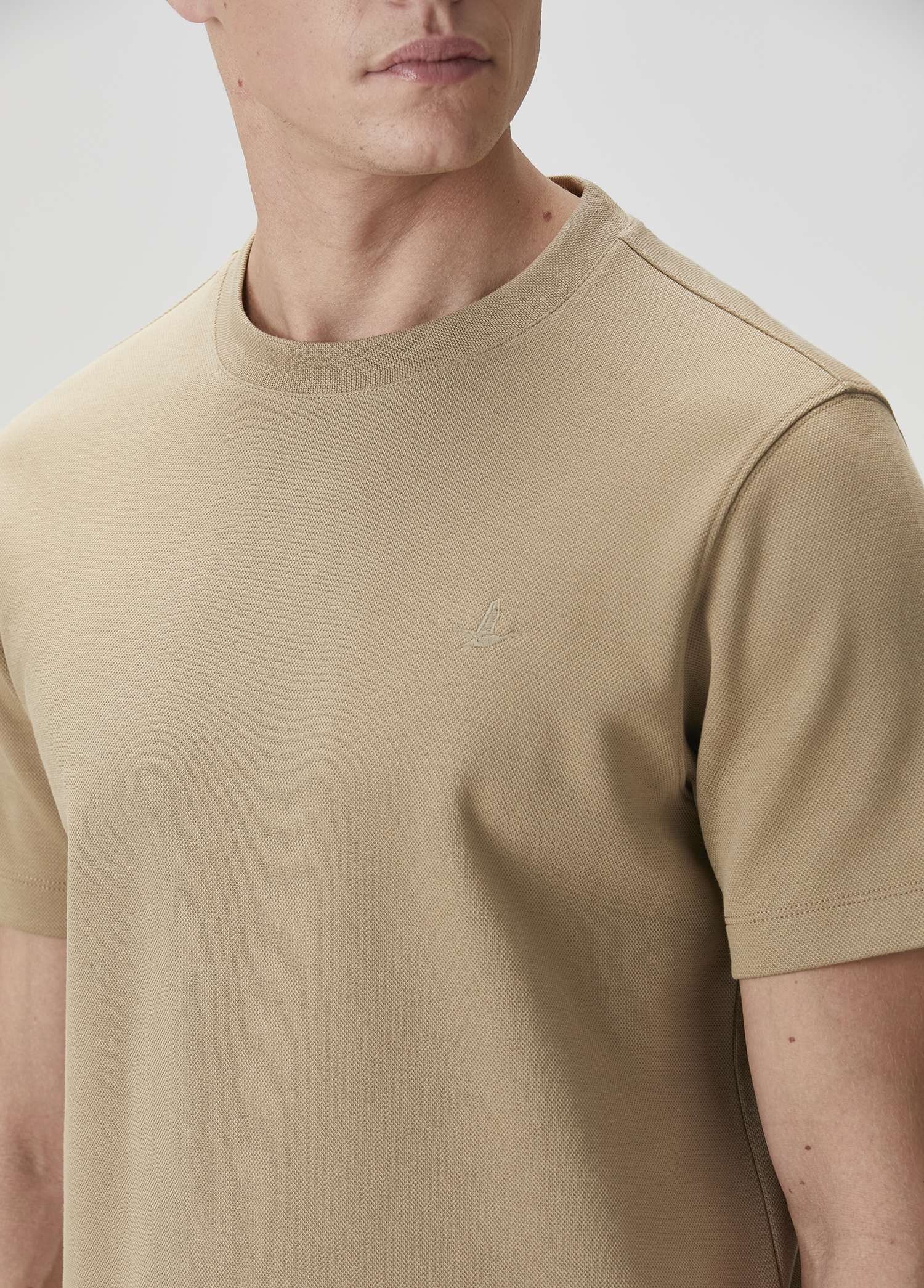 Vizon Logo Nakışlı Basic T-shirt_5